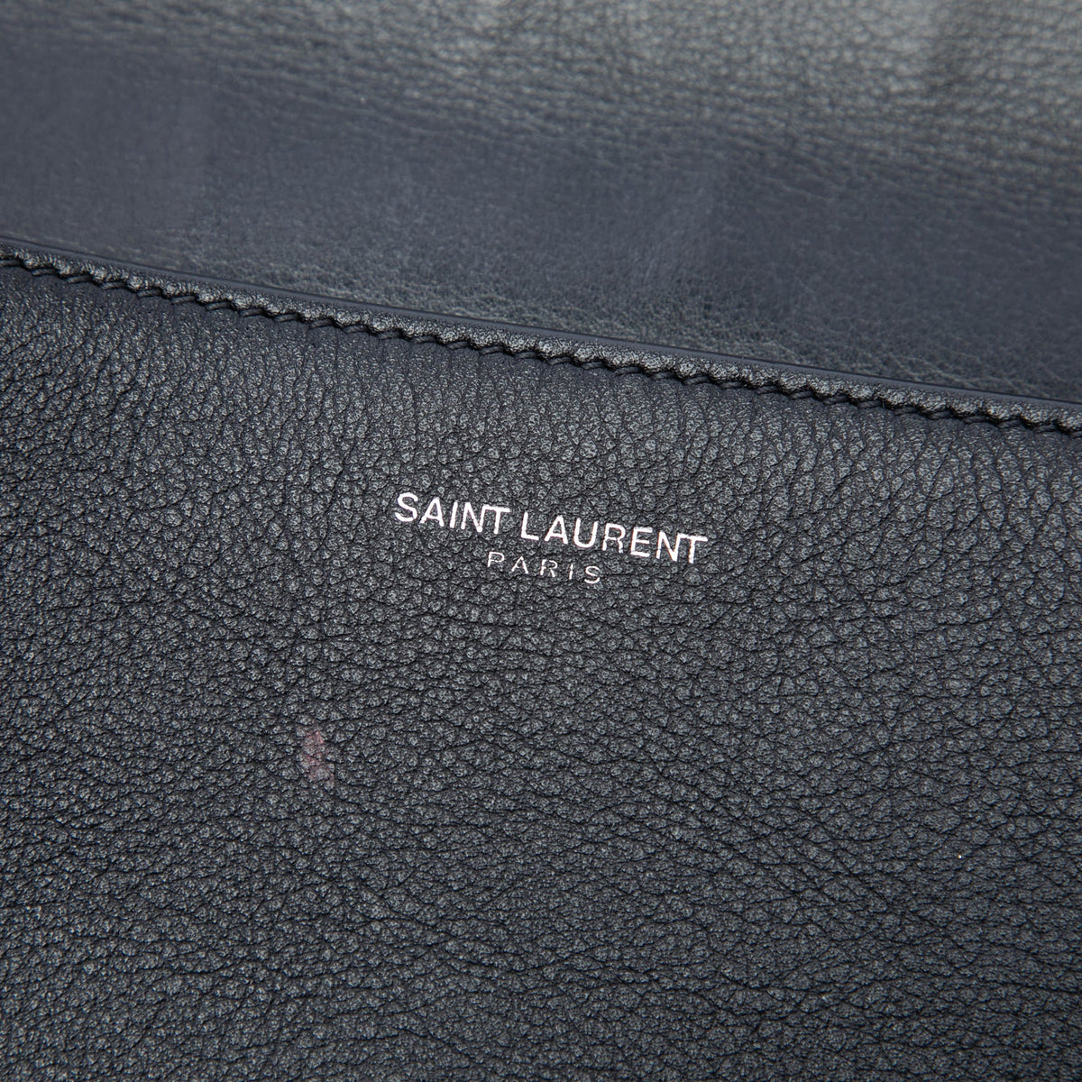 Saint Laurent Leather Baby Print Clutch — Pink