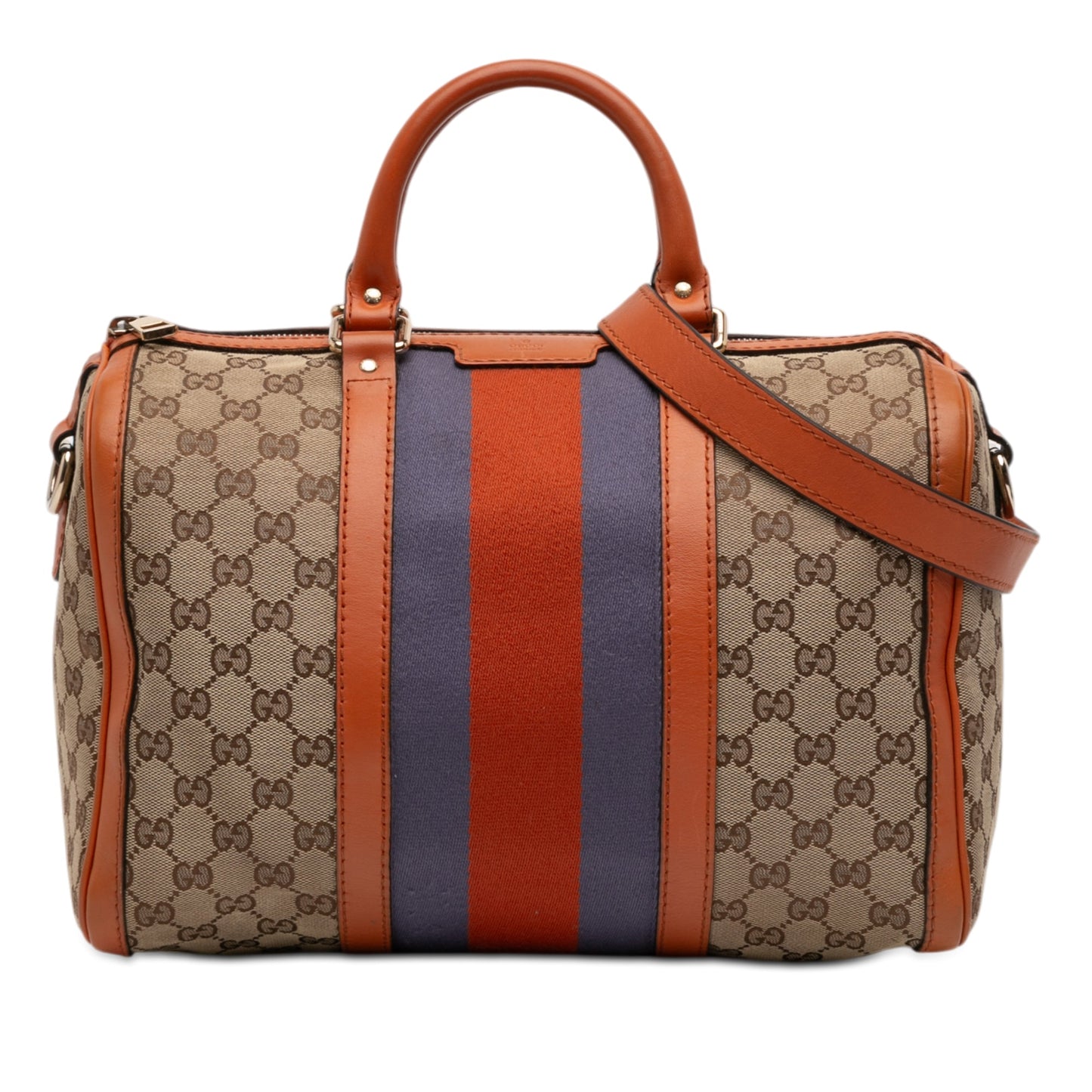 Gucci Medium GG Canvas Web Joy Boston Bag
