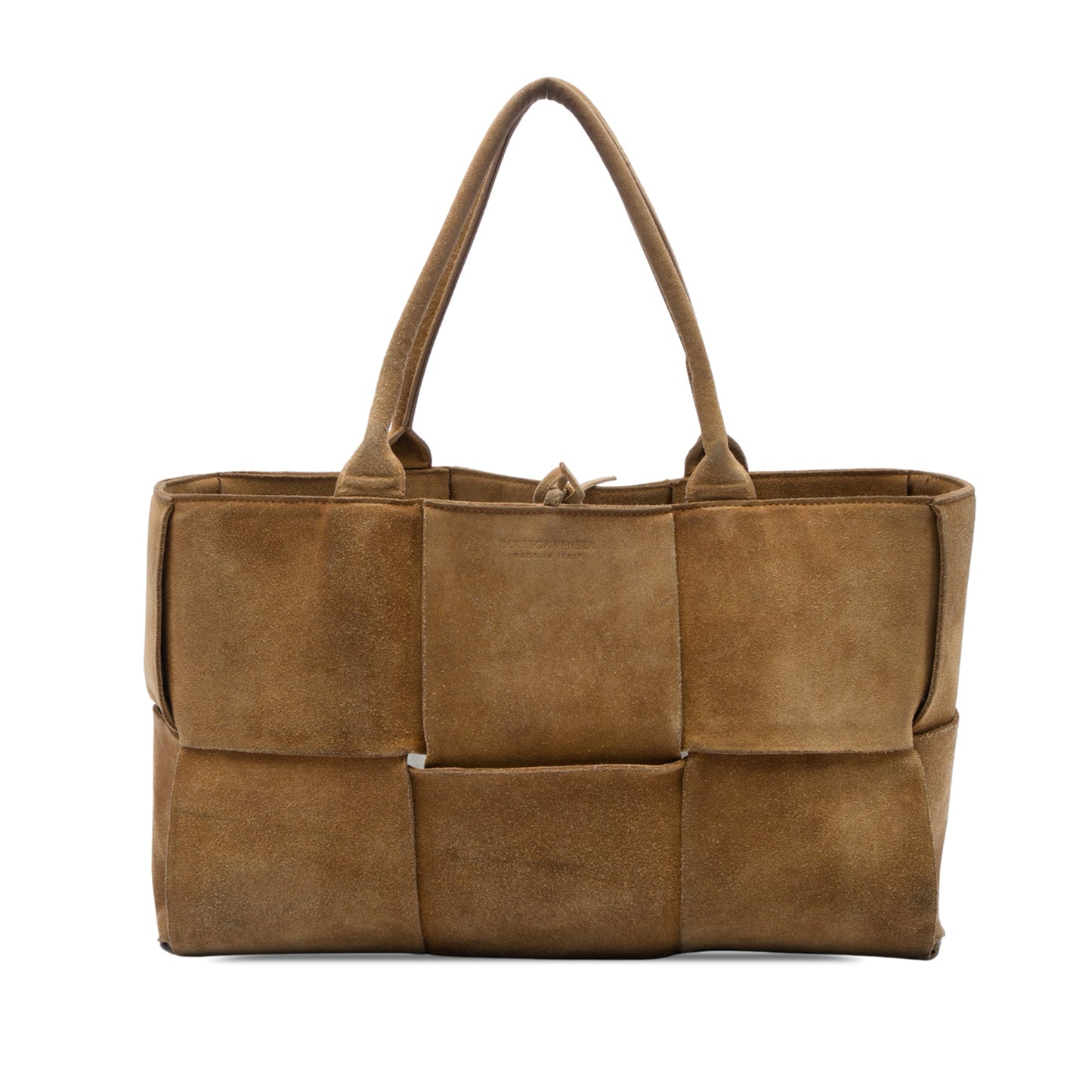 Bottega Veneta Medium Suede Maxi Intrecciato Arco Tote