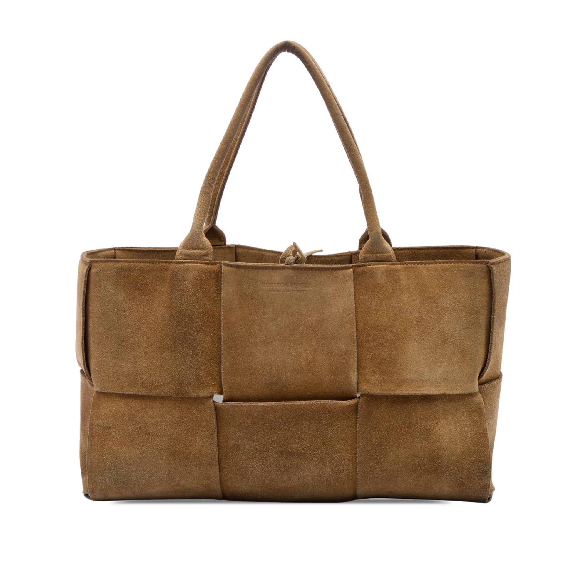 Bottega Veneta Medium Suede Maxi Intrecciato Arco Tote
