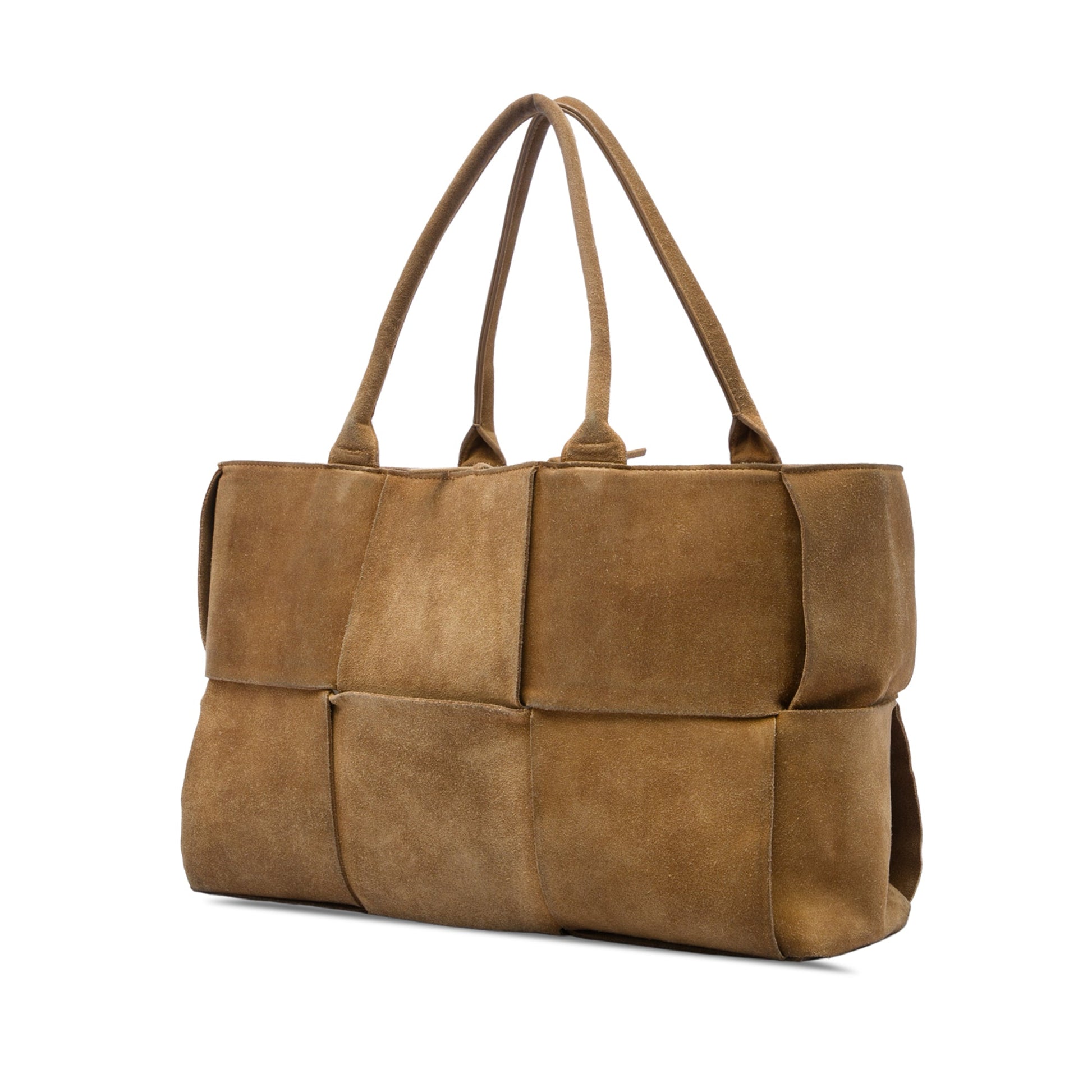 Bottega Veneta Medium Suede Maxi Intrecciato Arco Tote