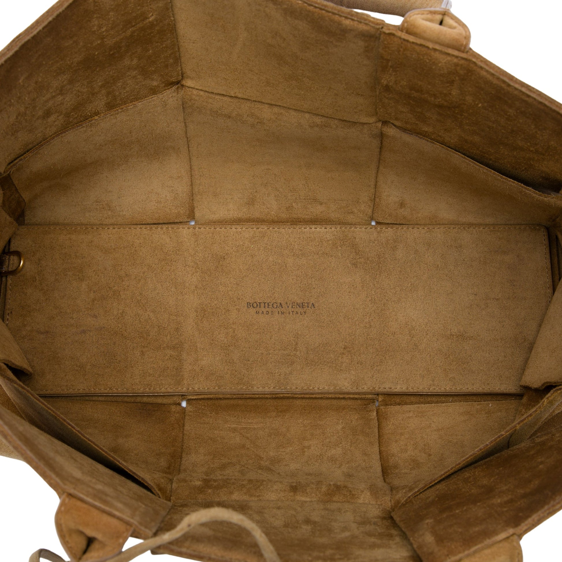 Bottega Veneta Medium Suede Maxi Intrecciato Arco Tote