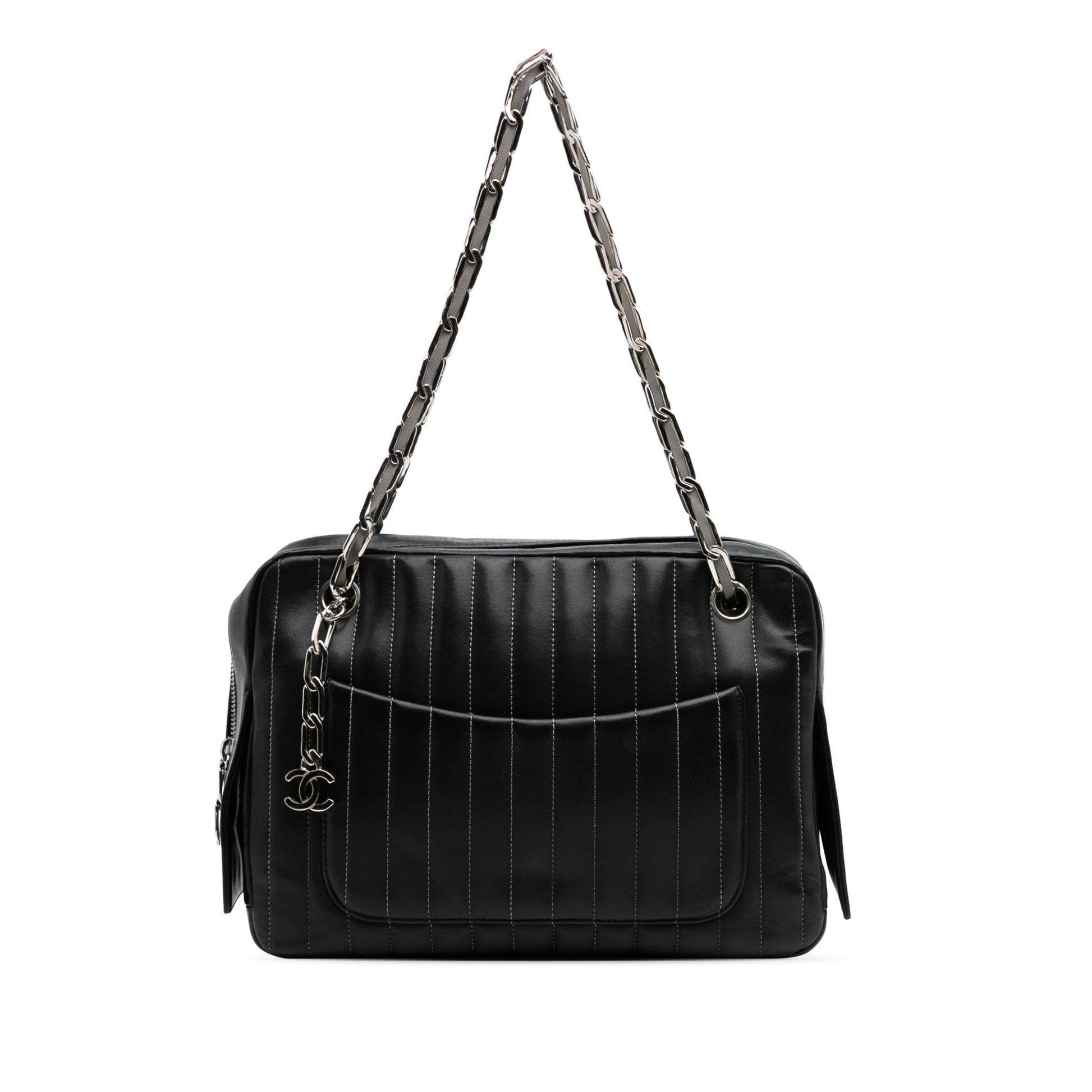 Chanel Medium Vertical Quilted Lambskin Mademoiselle Camera Bag