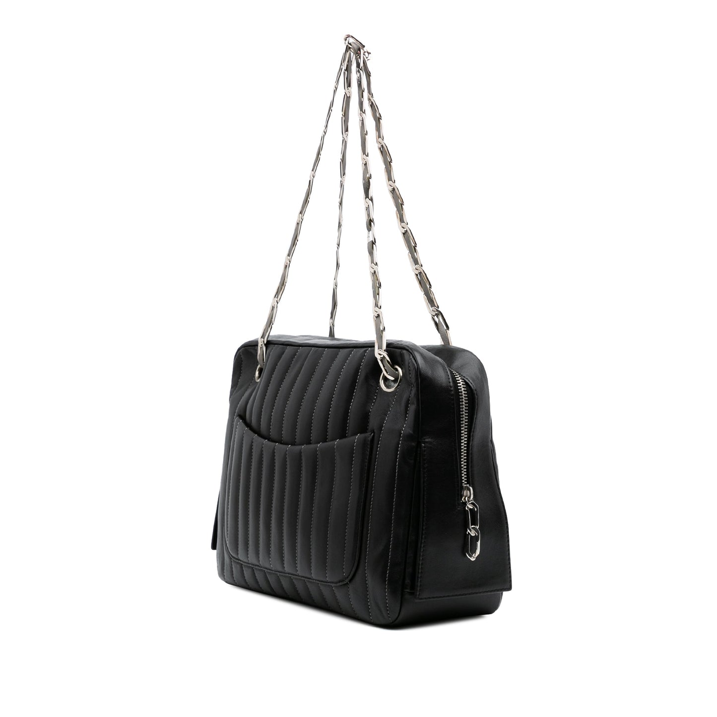 Chanel Medium Vertical Quilted Lambskin Mademoiselle Camera Bag