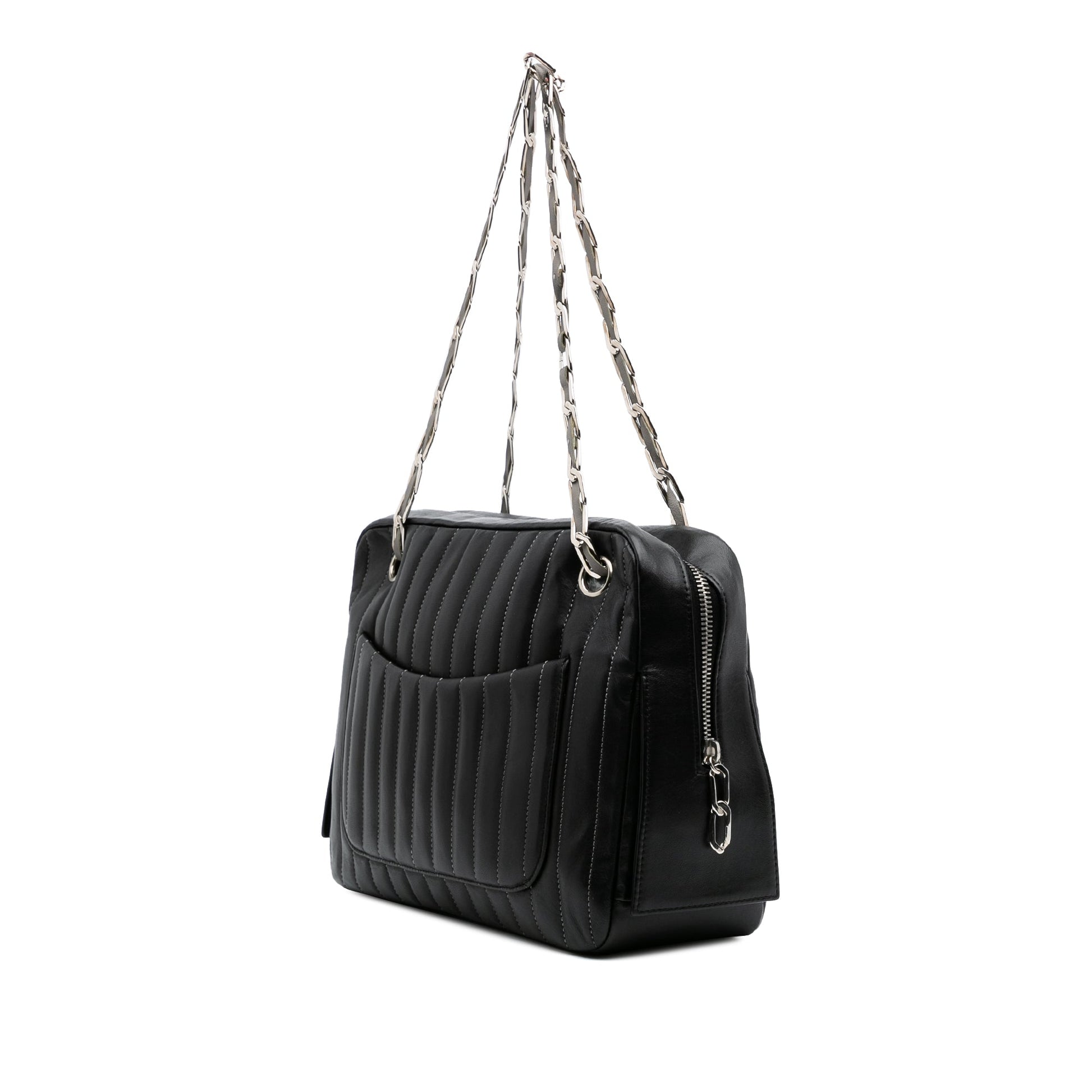 Chanel Medium Vertical Quilted Lambskin Mademoiselle Camera Bag