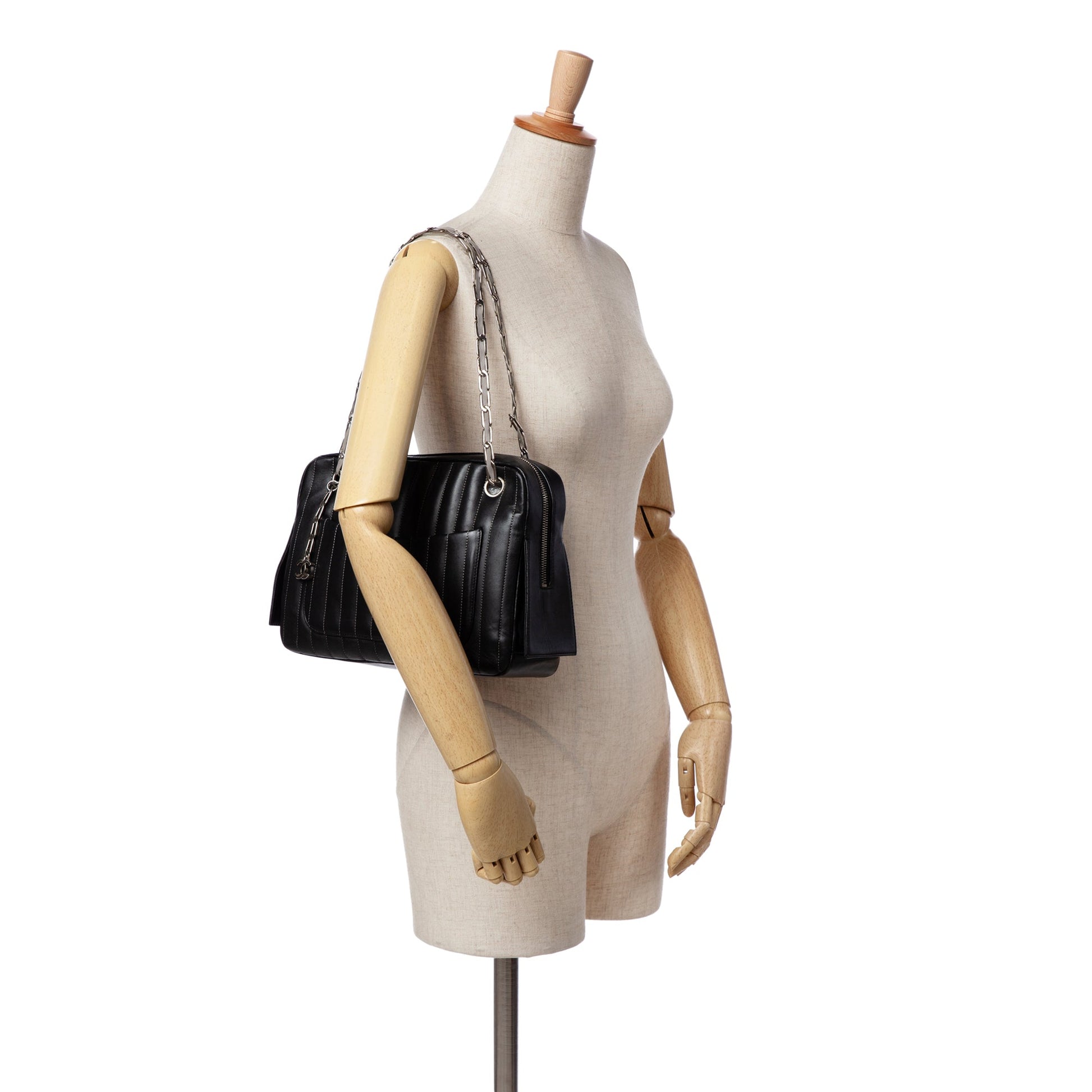 Chanel Medium Vertical Quilted Lambskin Mademoiselle Camera Bag