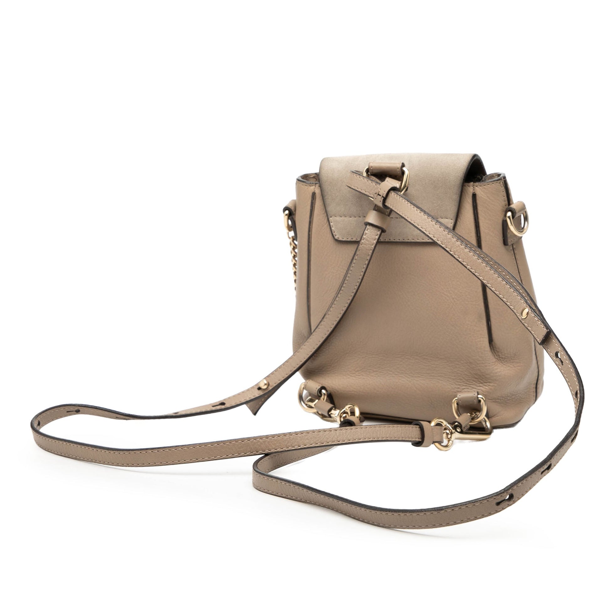 Chloé Mini Calfskin and Suede Faye Backpack