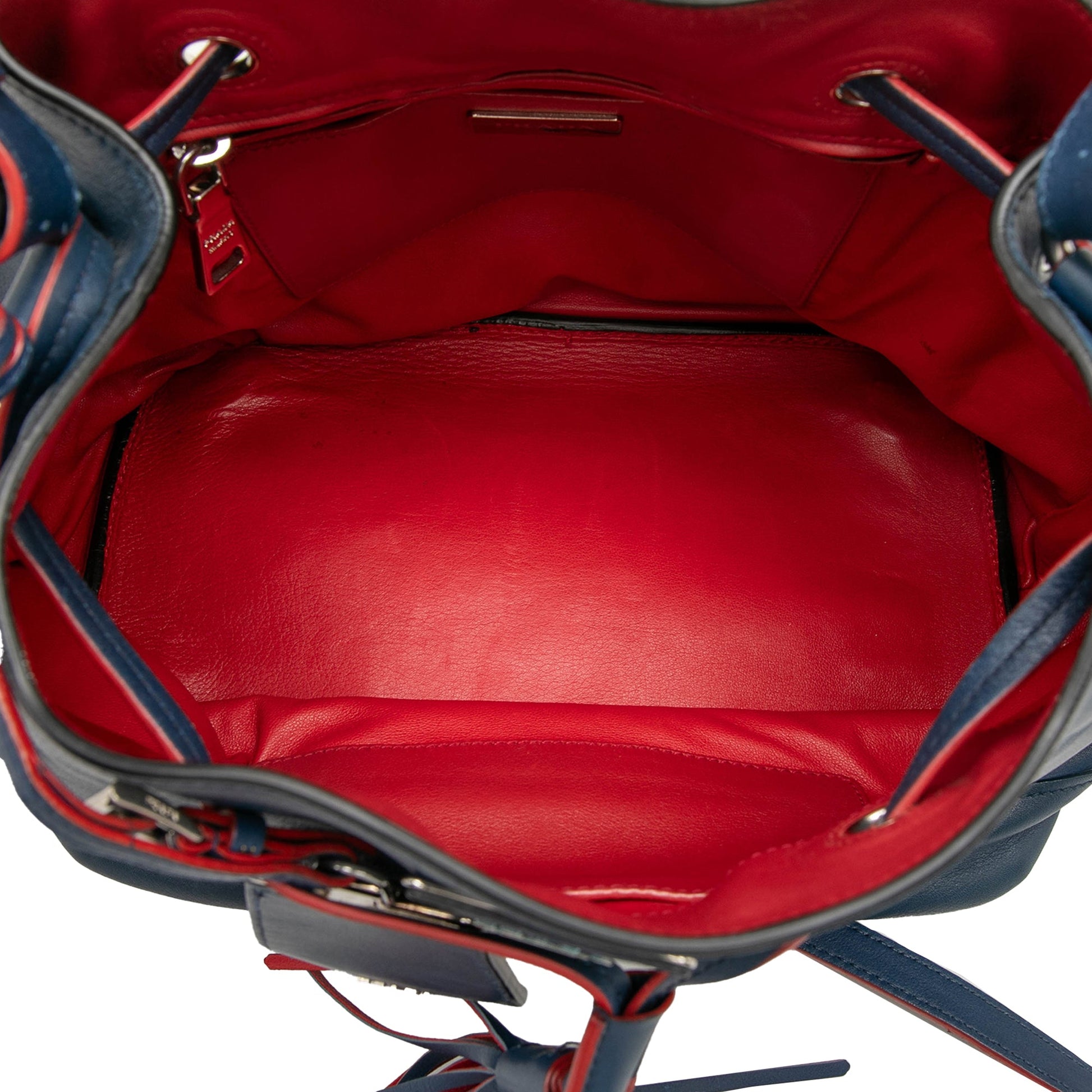 Prada Soft Calf Tassel Convertible Drawstring Bucket Bag