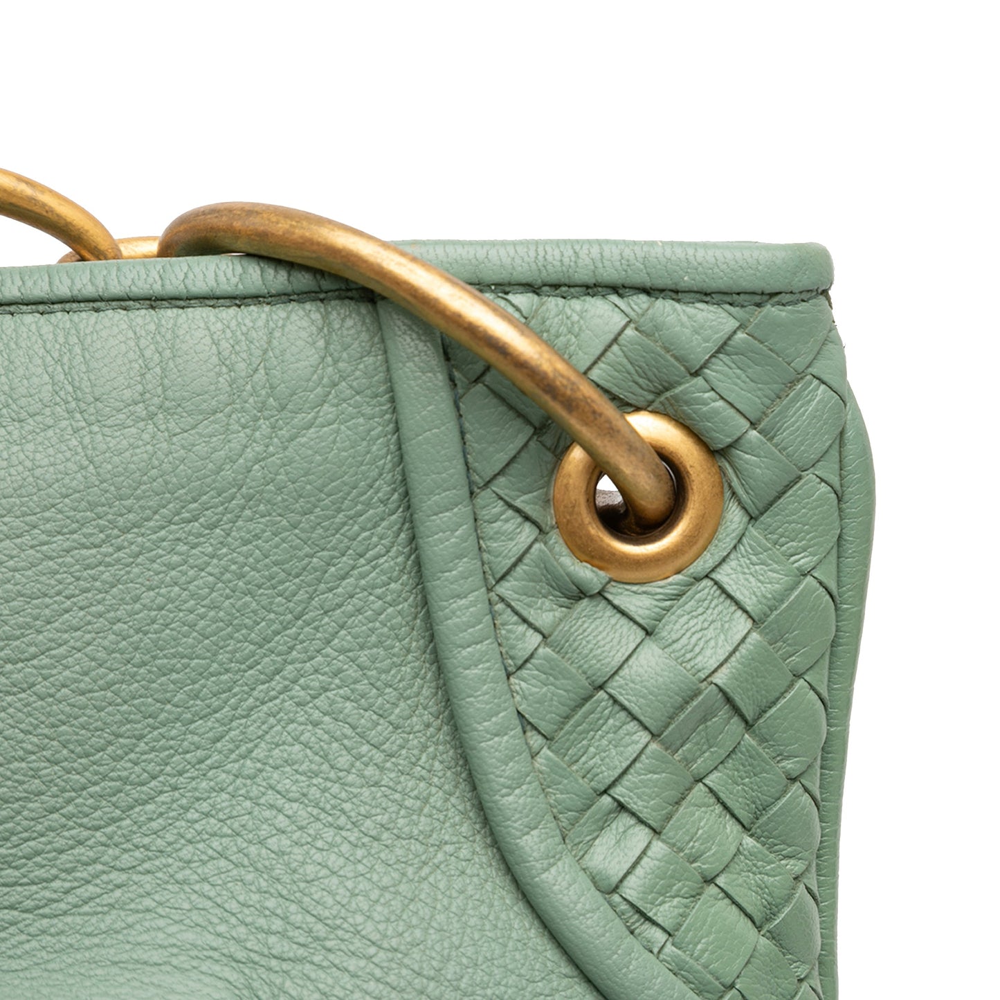 Bottega Veneta Intrecciato Trimmed Leather Shoulder Bag