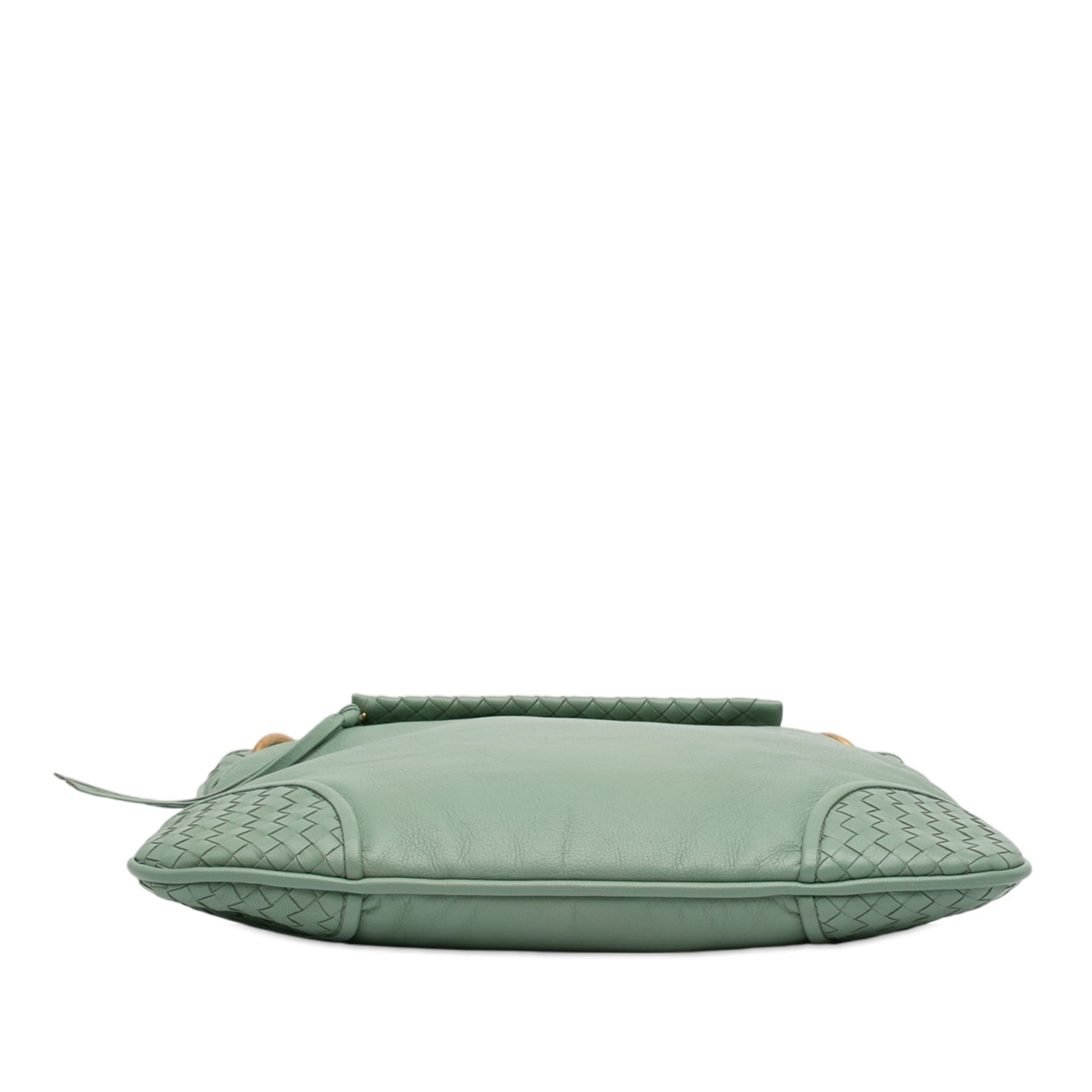 Bottega Veneta Intrecciato Trimmed Leather Shoulder Bag