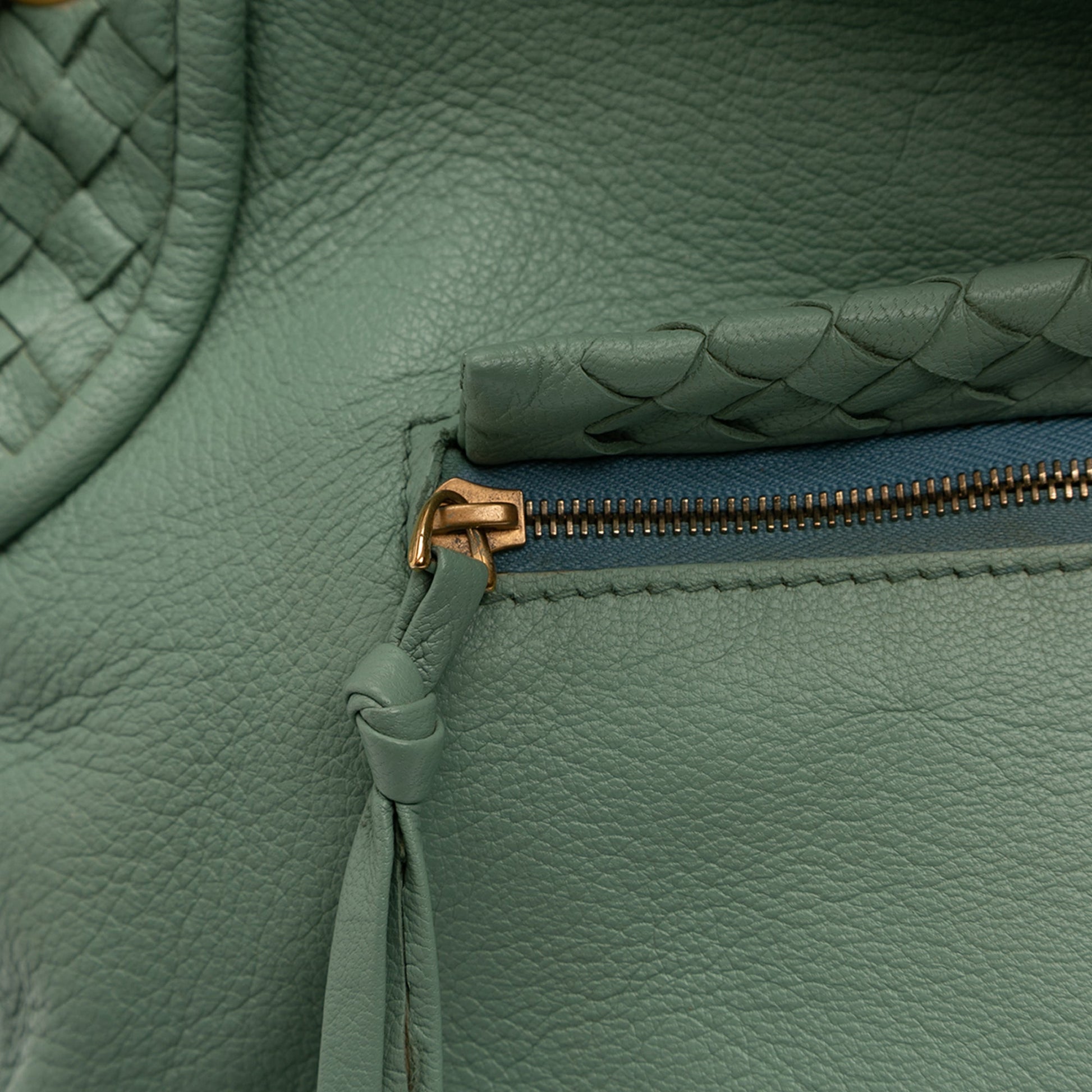 Bottega Veneta Intrecciato Trimmed Leather Shoulder Bag