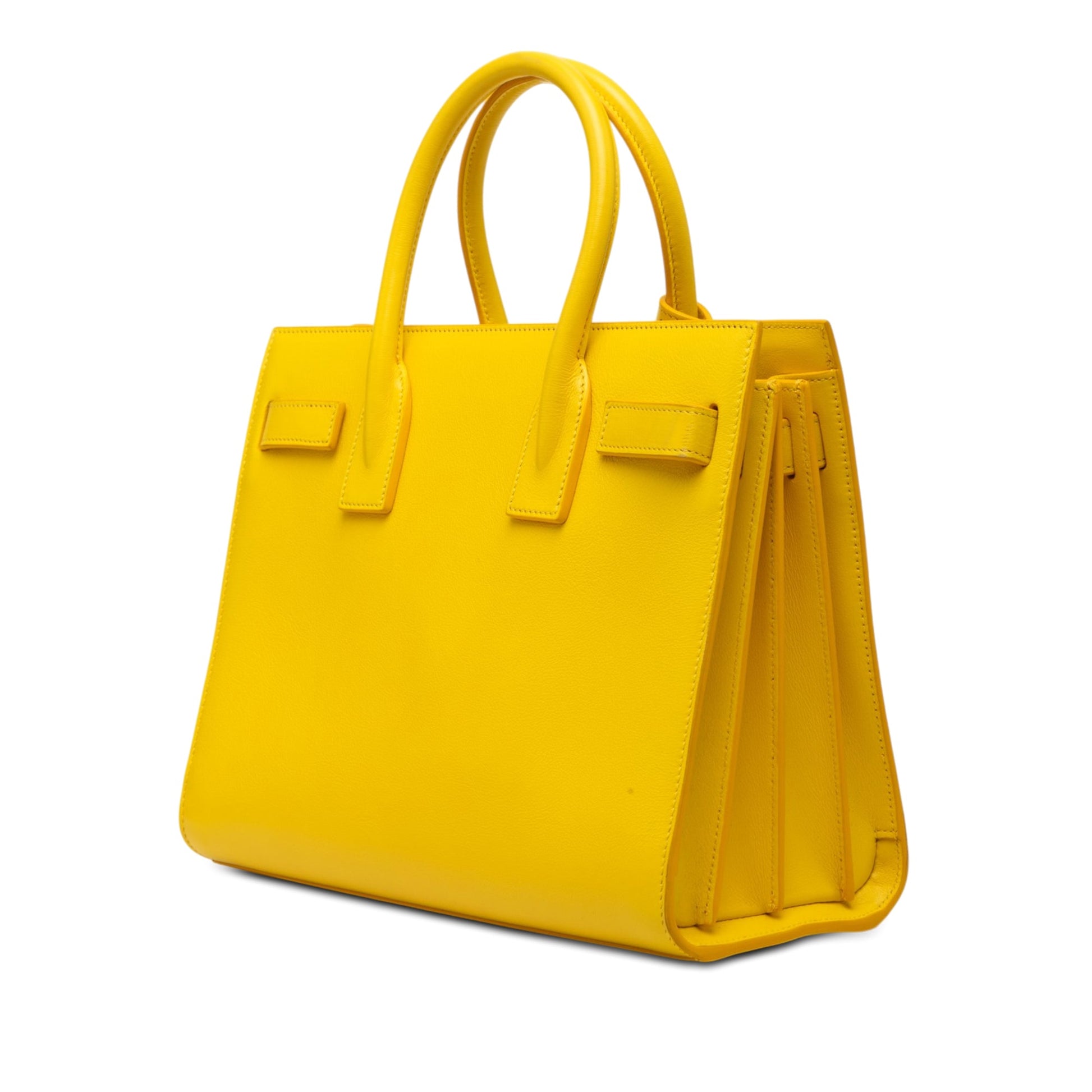 Saint Laurent Baby Leather Sac De Jour Satchel