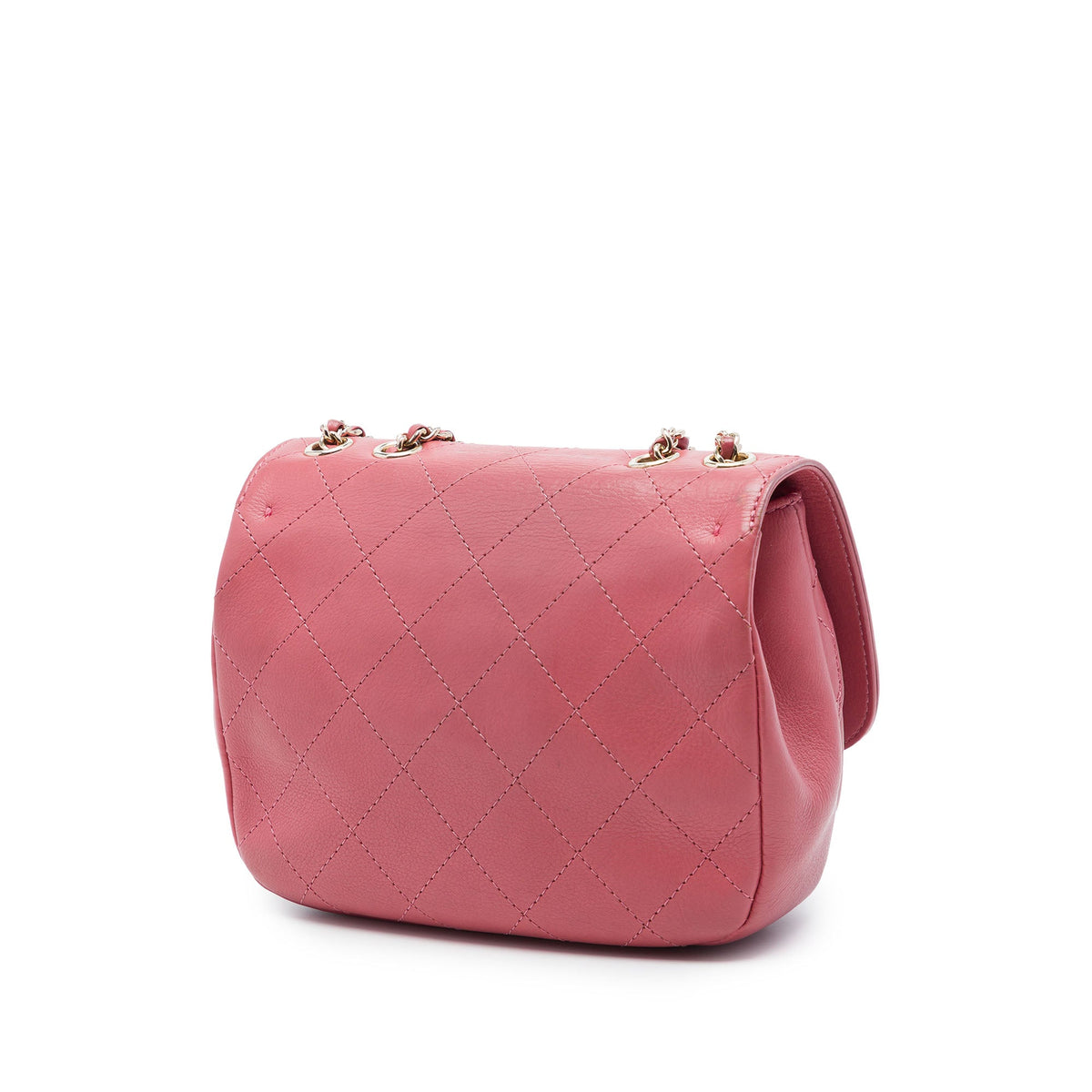 Chanel Small Stitched Calfskin Covered CC Flap