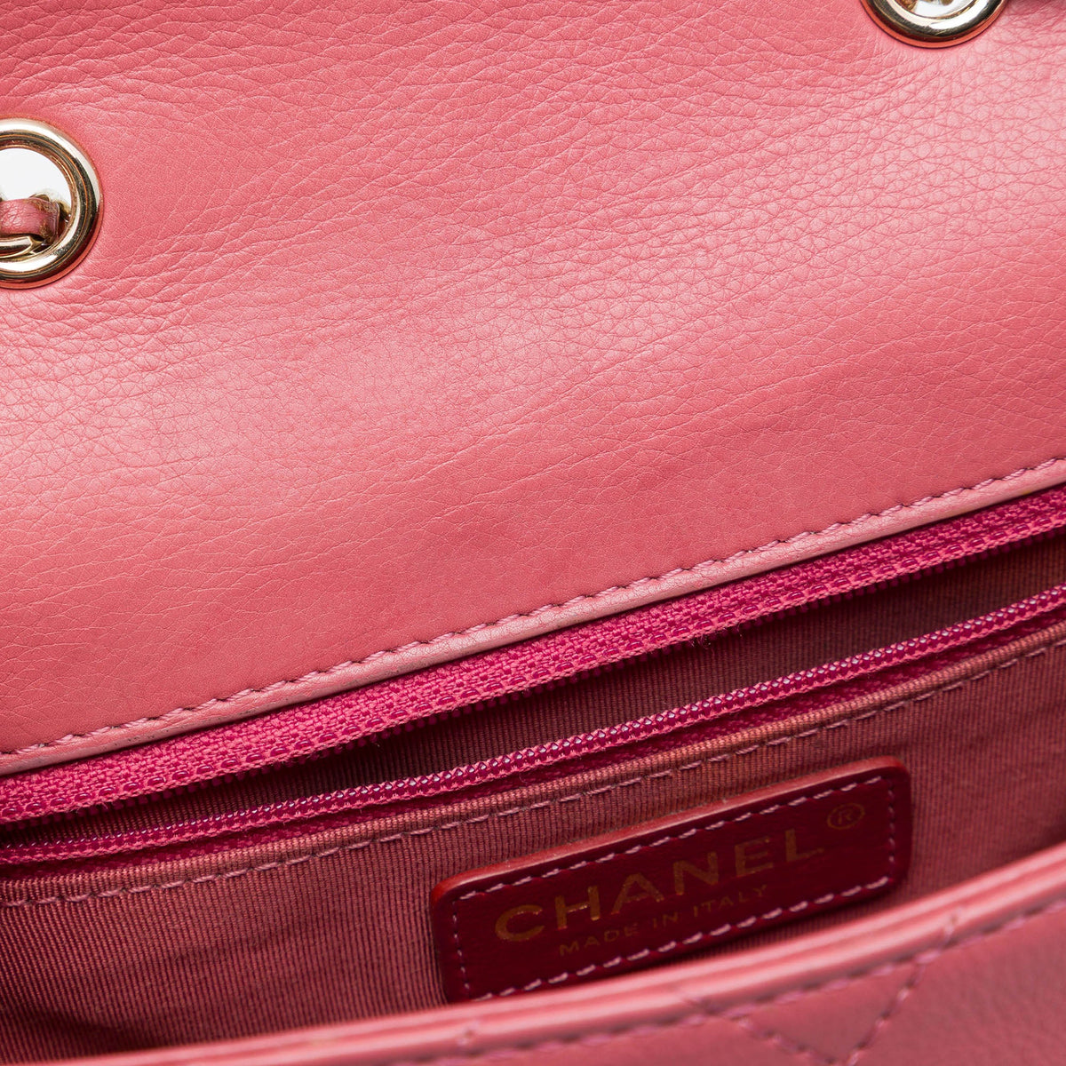 Chanel Small Stitched Calfskin Covered CC Flap