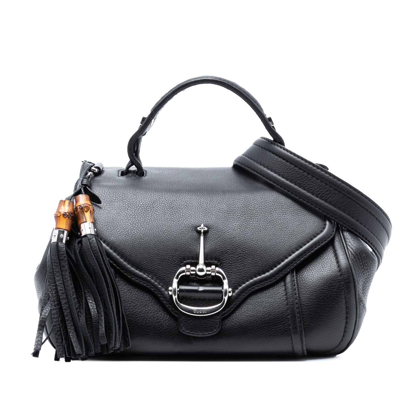Gucci Leather Techno Horsebit Top Handle Bag