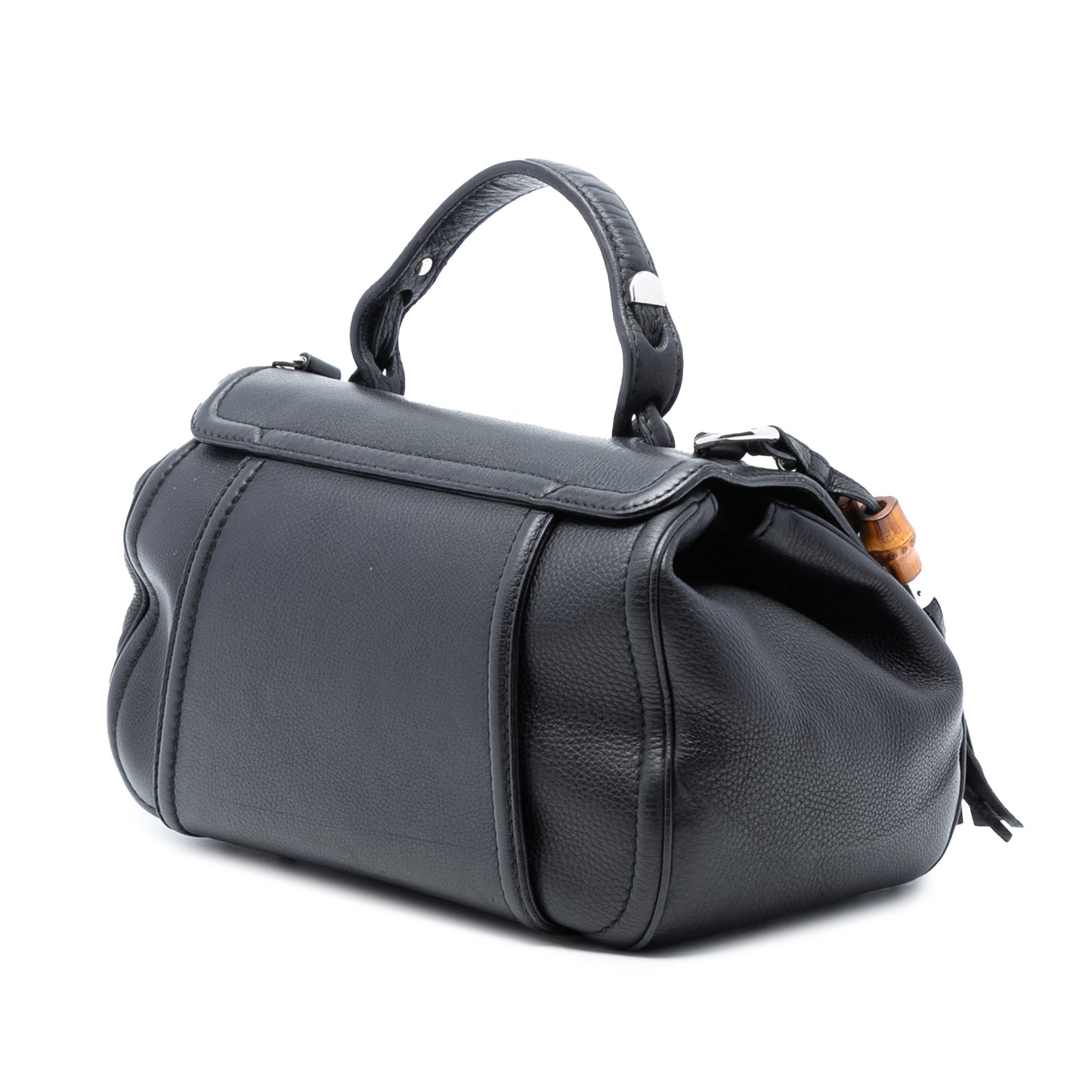 Gucci Leather Techno Horsebit Top Handle Bag