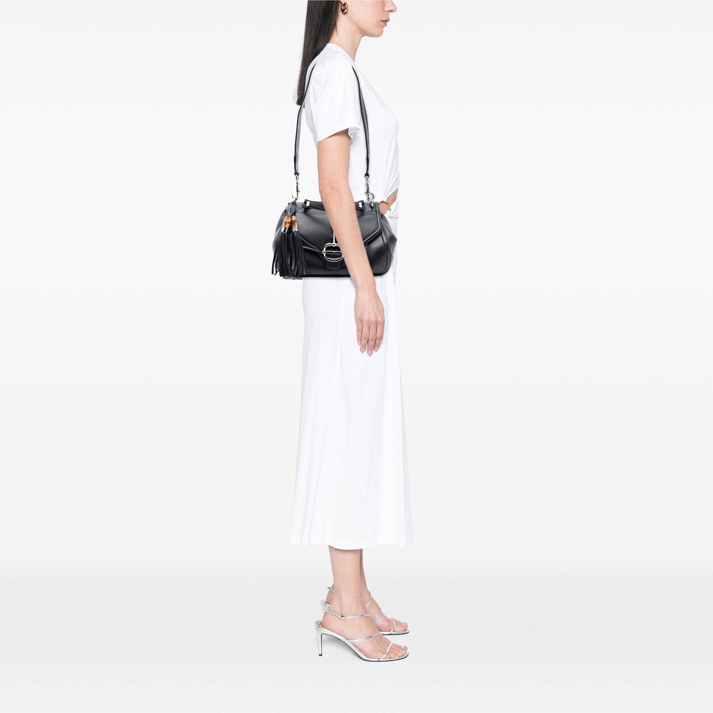Gucci Leather Techno Horsebit Top Handle Bag