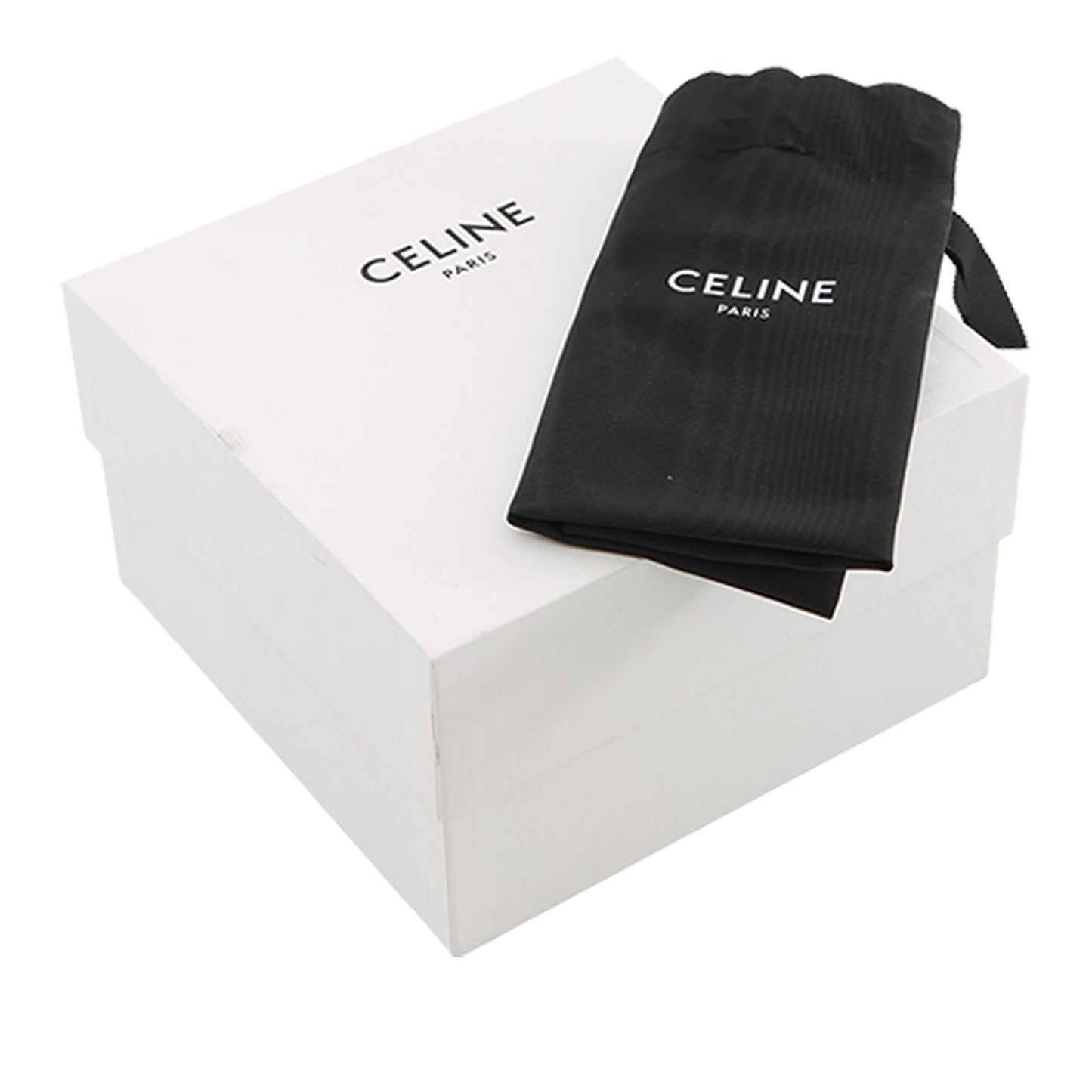 Celine Triomphe Coated Canvas Clutch On Chain