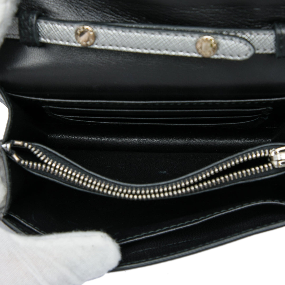 Prada Saffiano Wallet on Strap