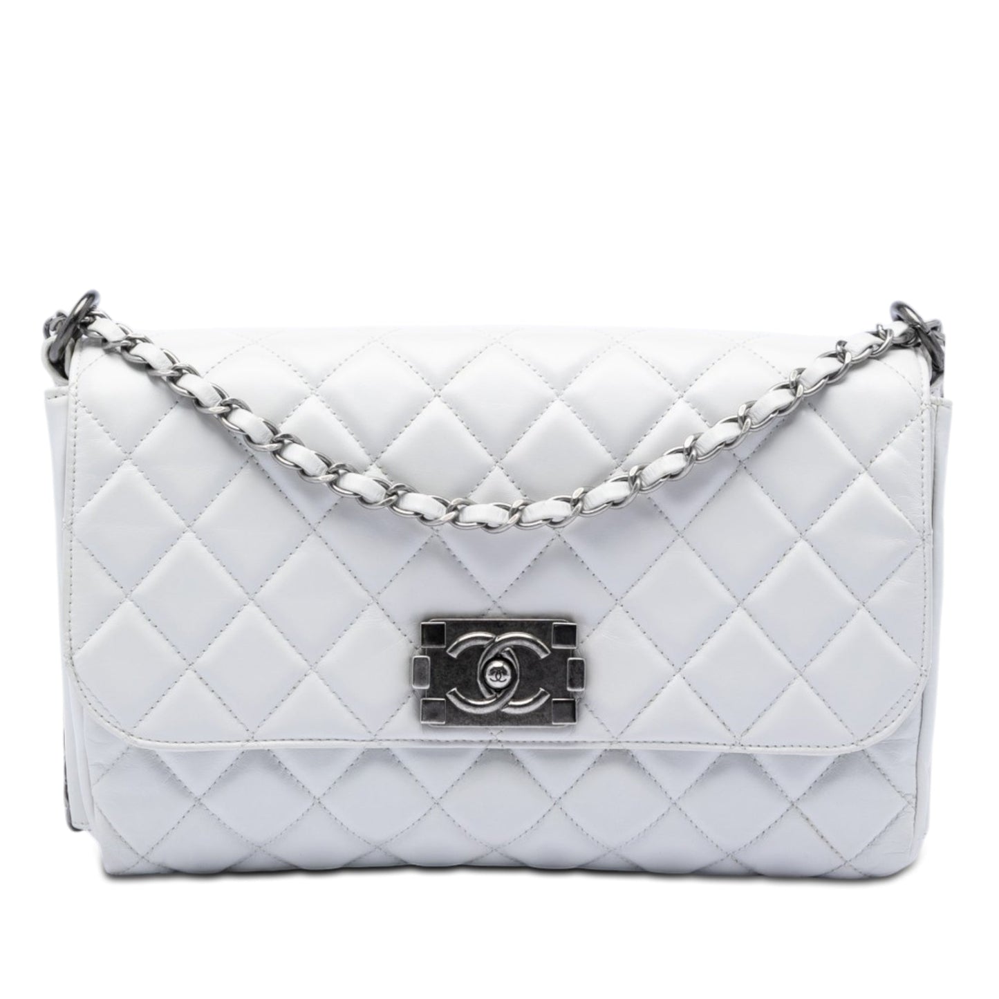 Chanel Quilted Glazed Calfskin Soft Boy Flap