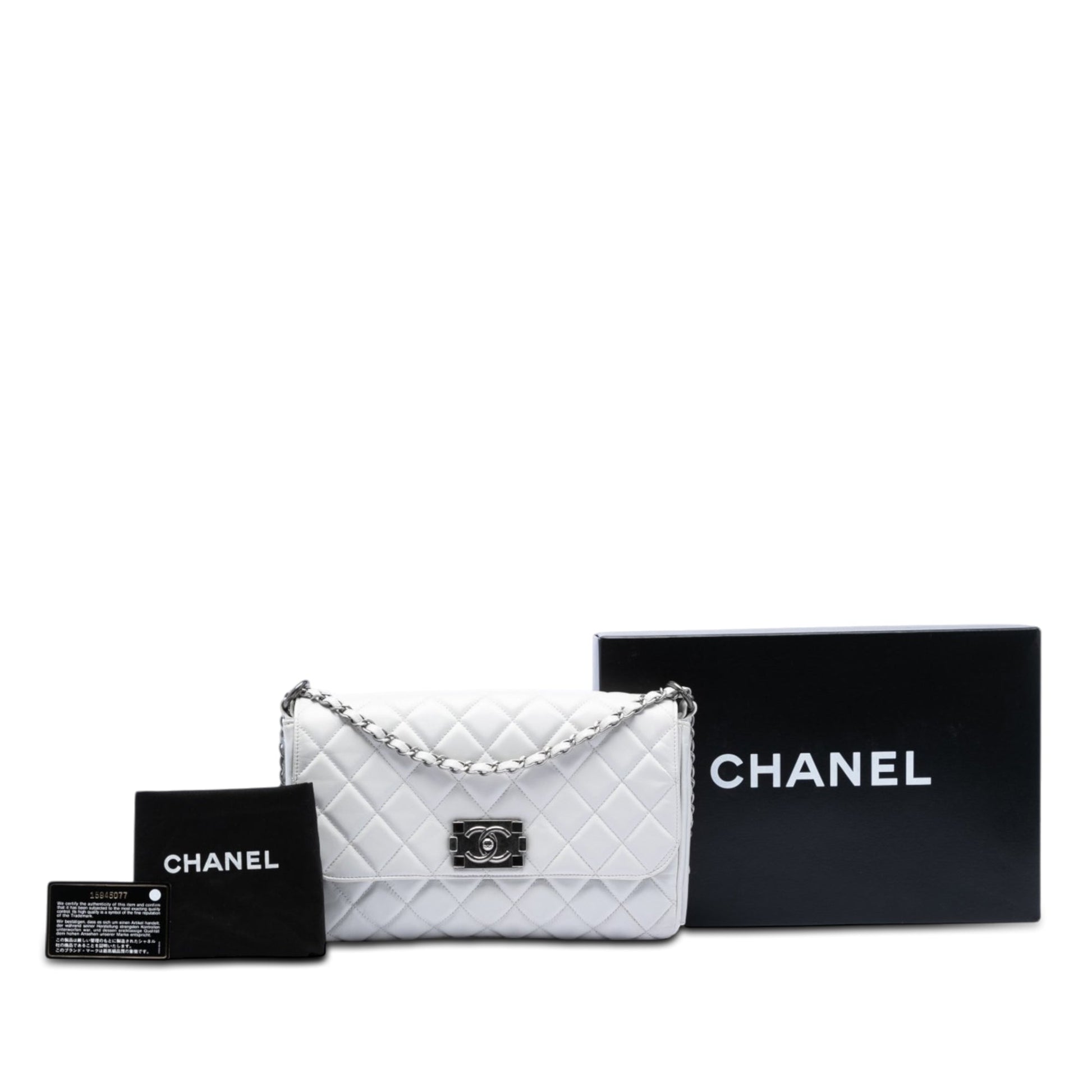 Chanel Quilted Glazed Calfskin Soft Boy Flap