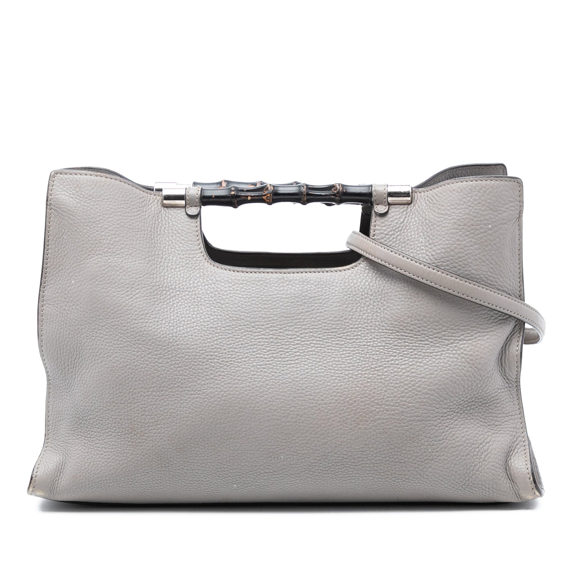 Medium Calfskin Bamboo Daily Shopper Satchel