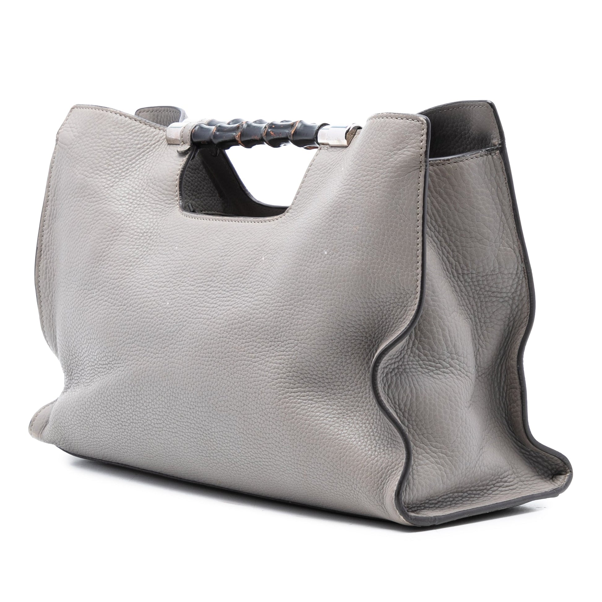 Medium Calfskin Bamboo Daily Shopper Satchel