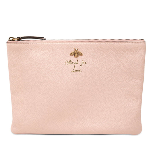 Gucci Leather Blind For Love Clutch