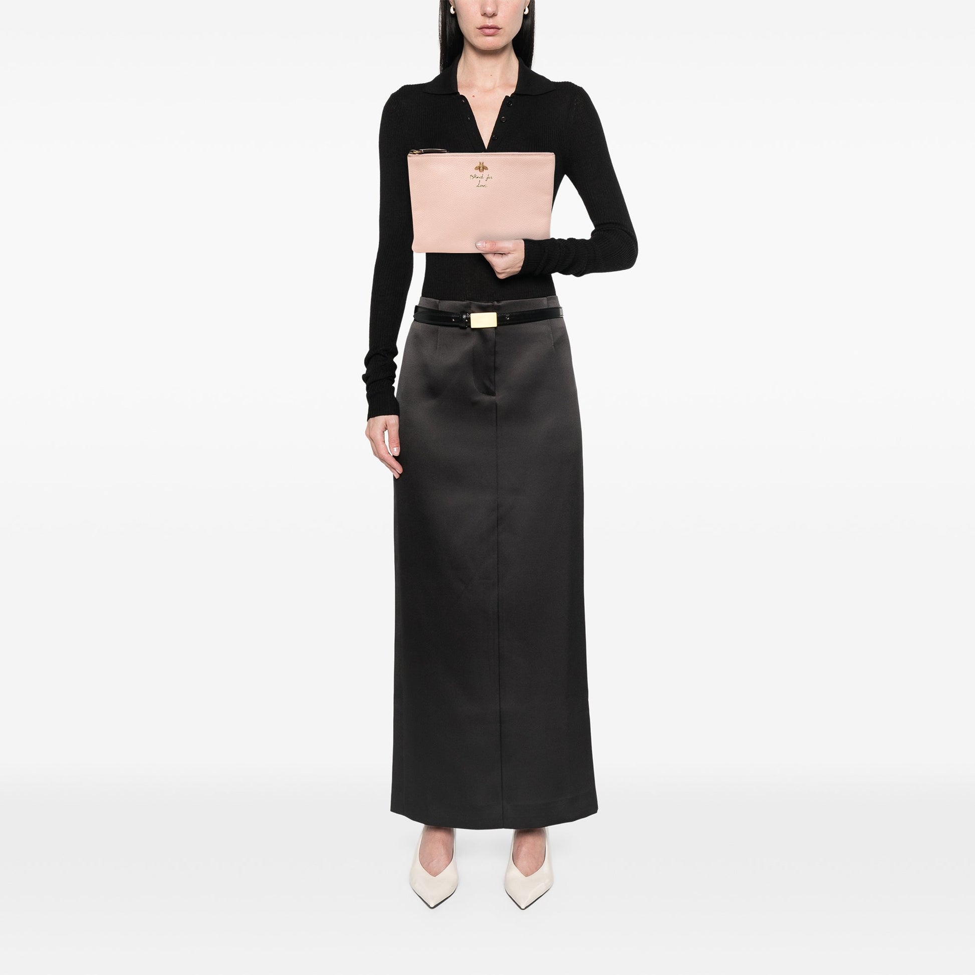 Gucci Leather Blind For Love Clutch