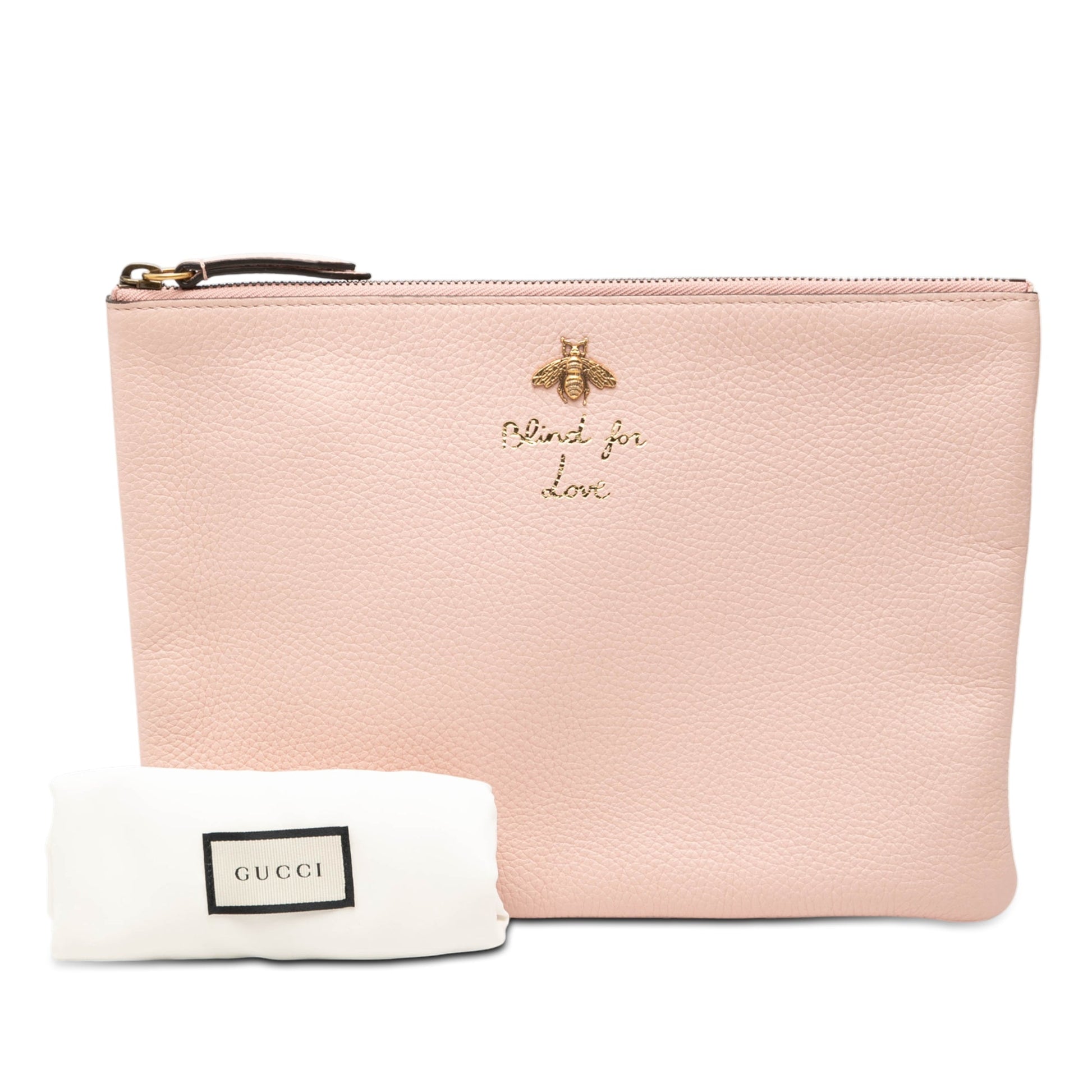 Gucci Leather Blind For Love Clutch