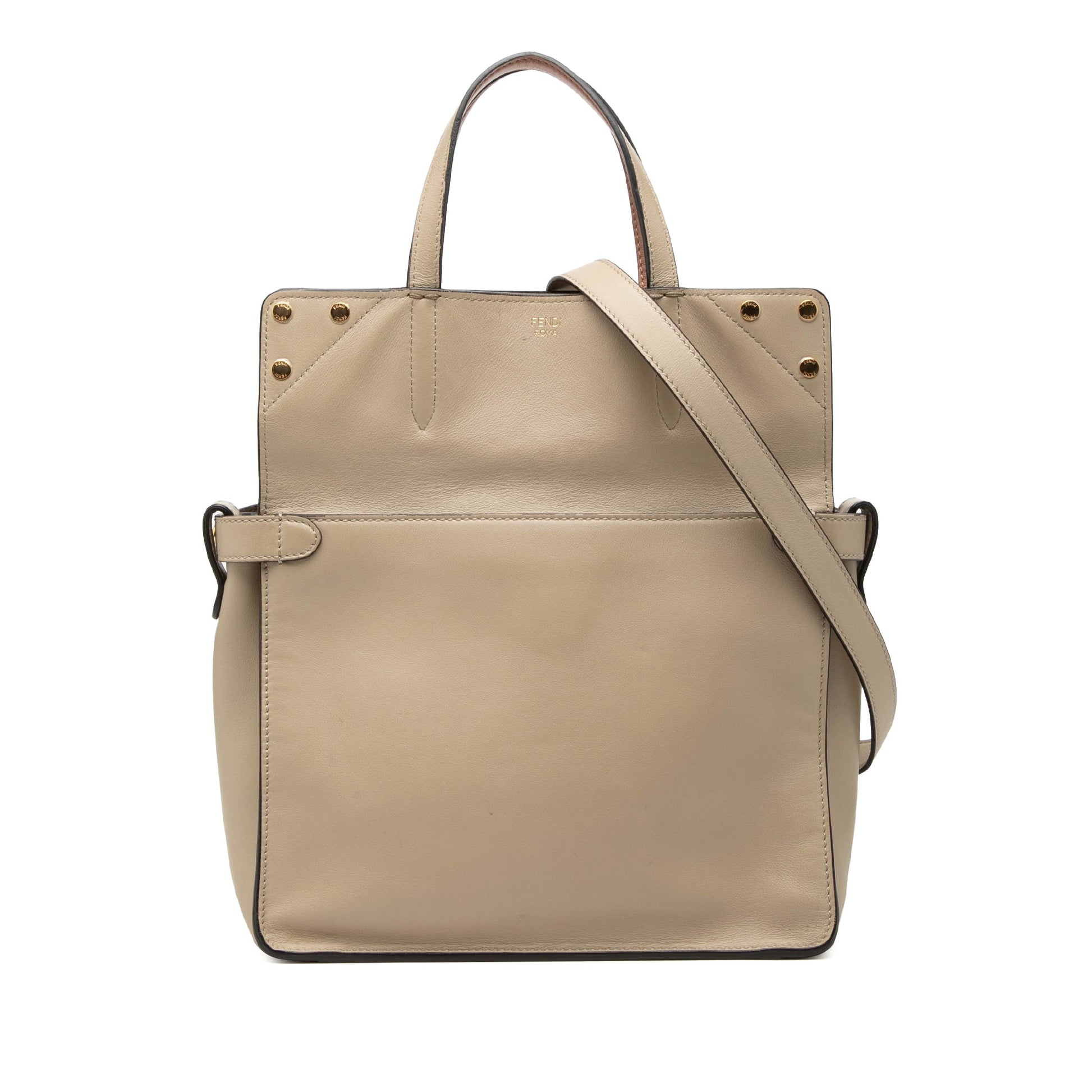 Fendi Vitello Grace and Suede Flip Satchel