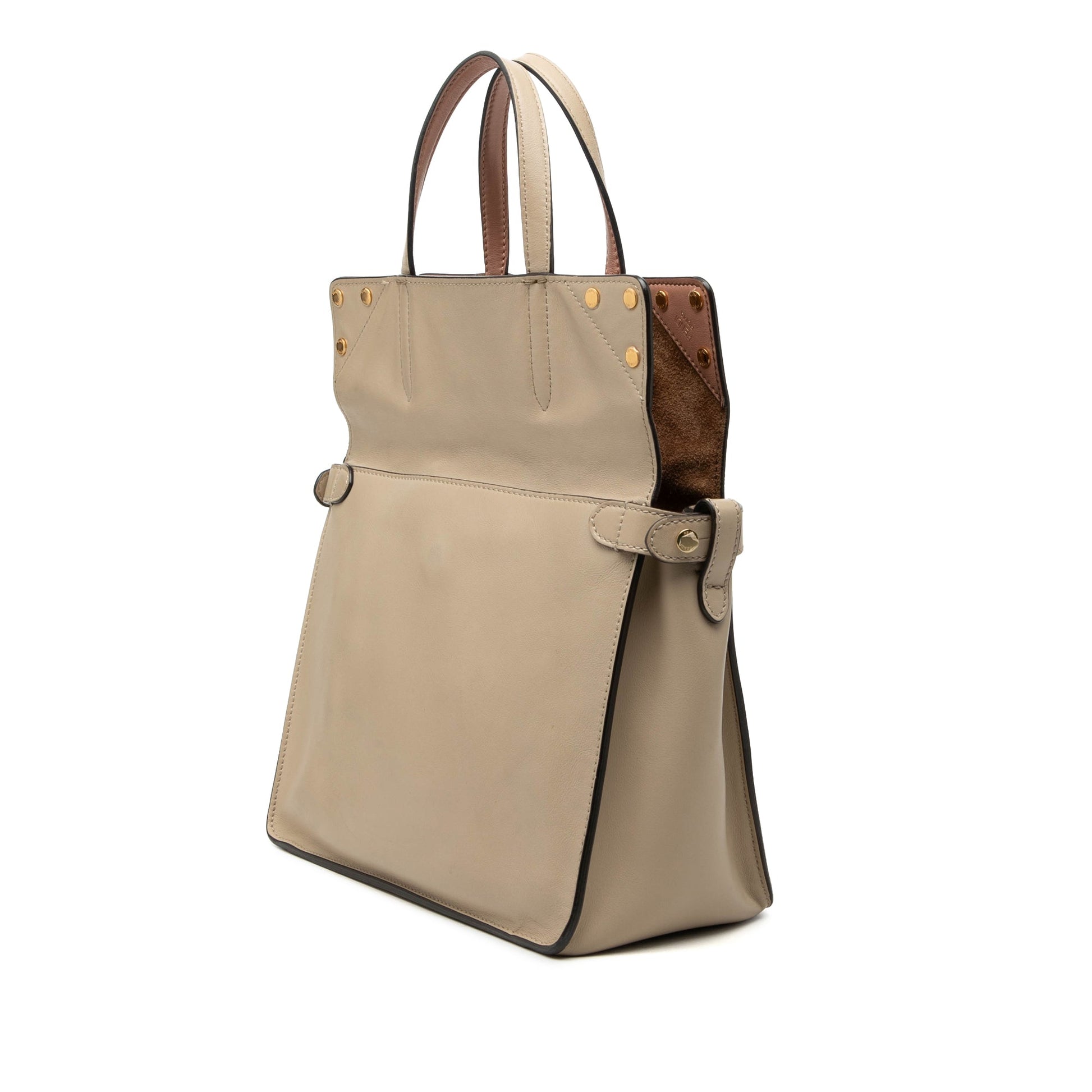 Fendi Vitello Grace and Suede Flip Satchel