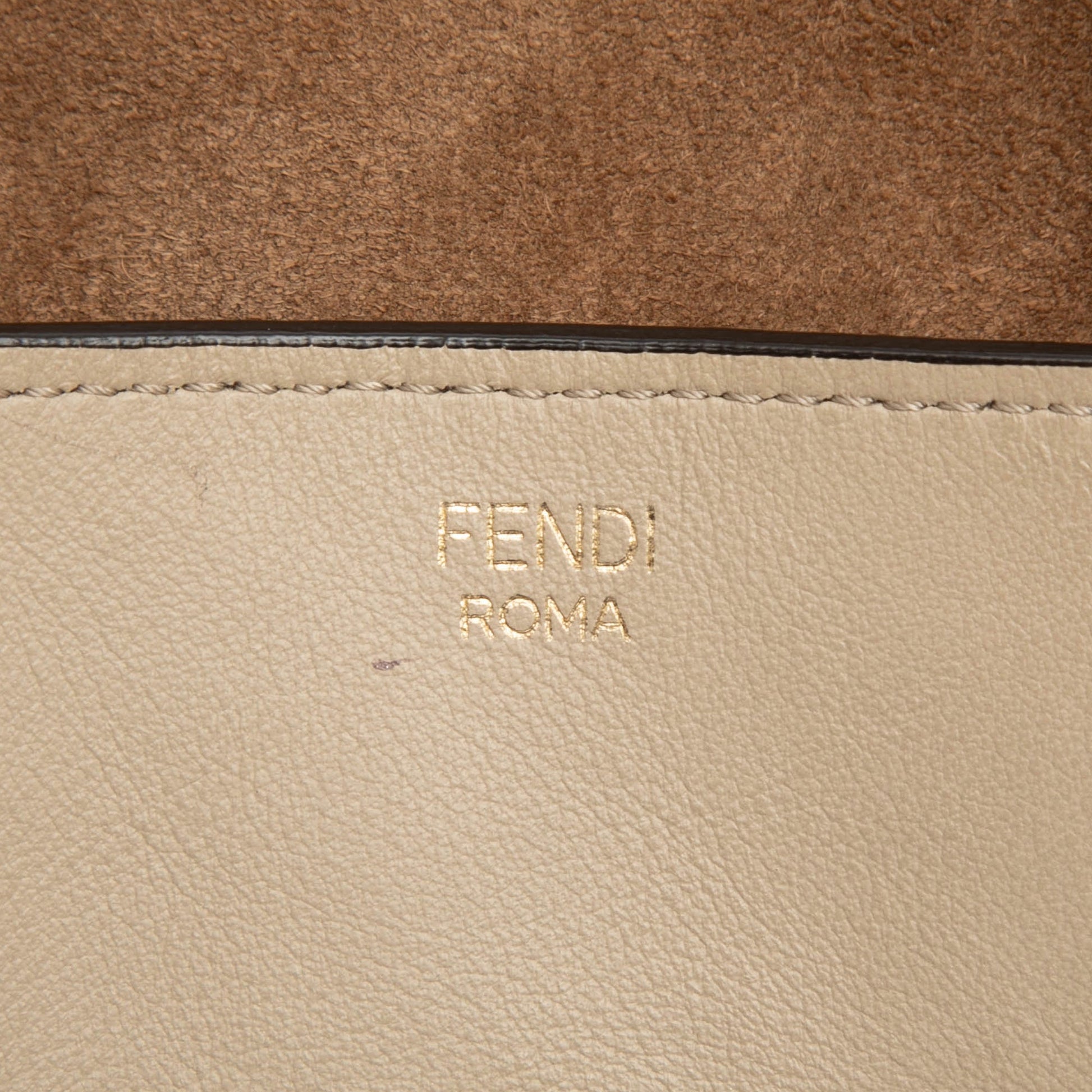 Fendi Vitello Grace and Suede Flip Satchel