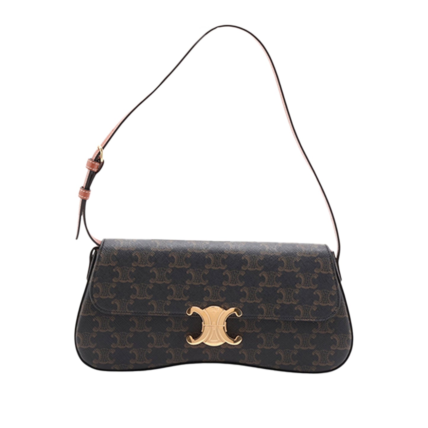 Celine Triomphe Coated Canvas Lola Shoulder Bag