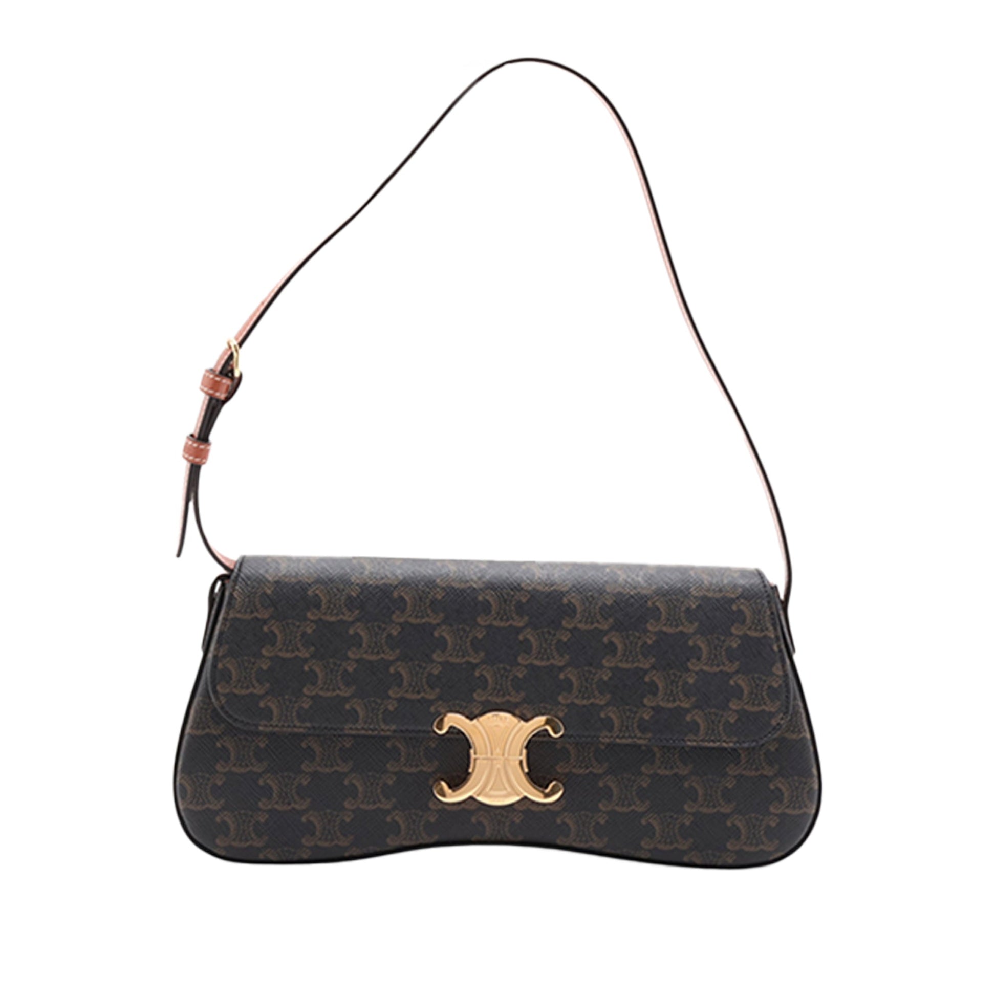 Celine Triomphe Coated Canvas Lola Shoulder Bag