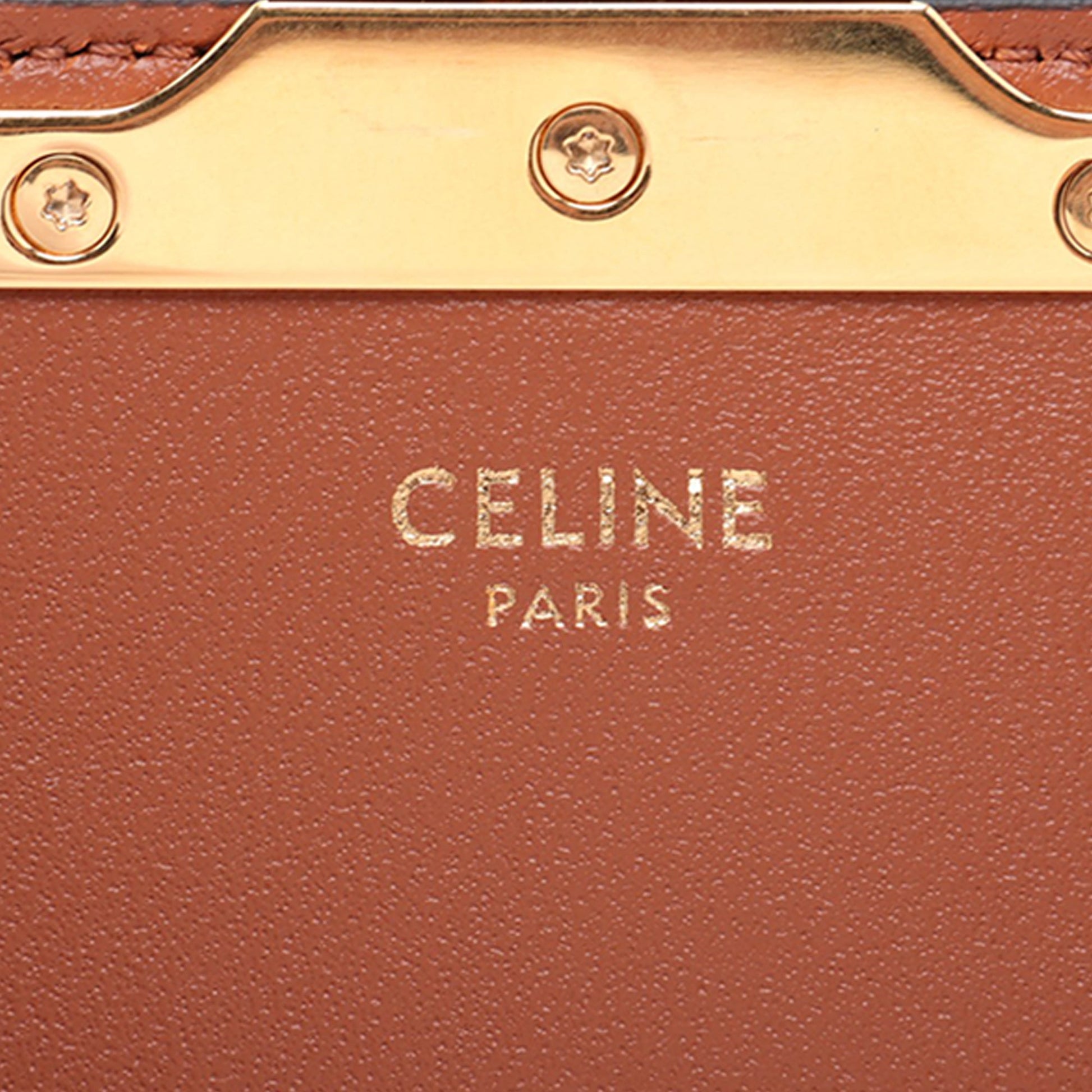 Celine Triomphe Coated Canvas Lola Shoulder Bag