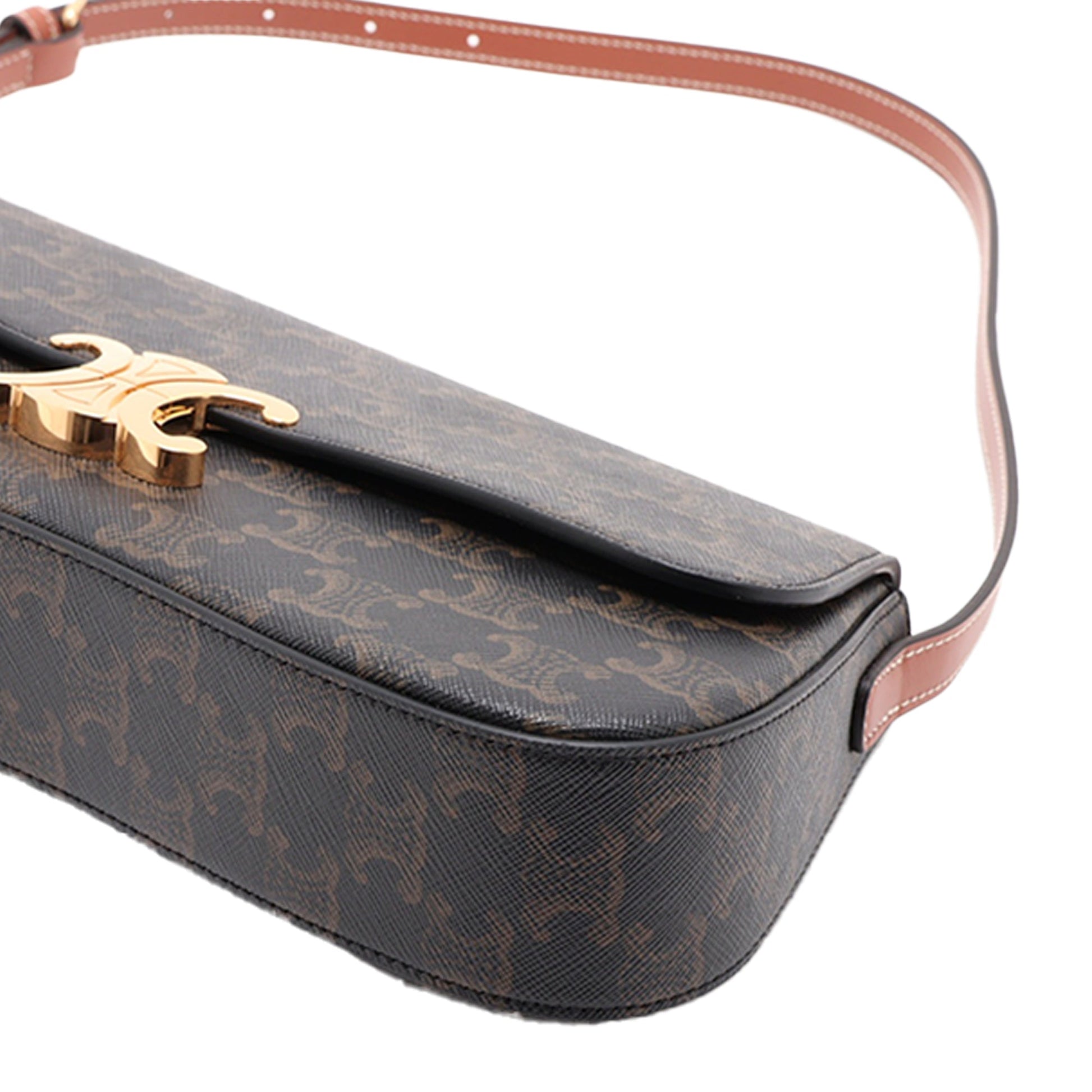 Celine Triomphe Coated Canvas Lola Shoulder Bag