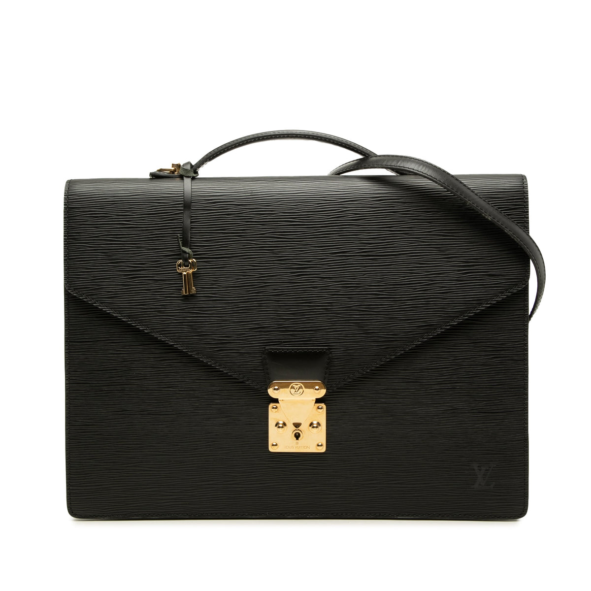 Louis Vuitton Epi Serviette Conseiller — Black