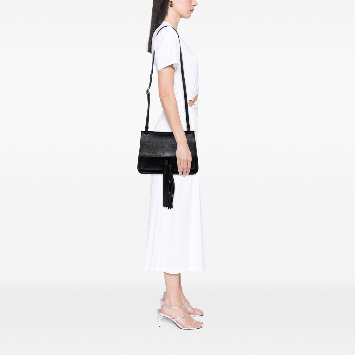 Gucci Medium Leather Bamboo Daily Crossbody