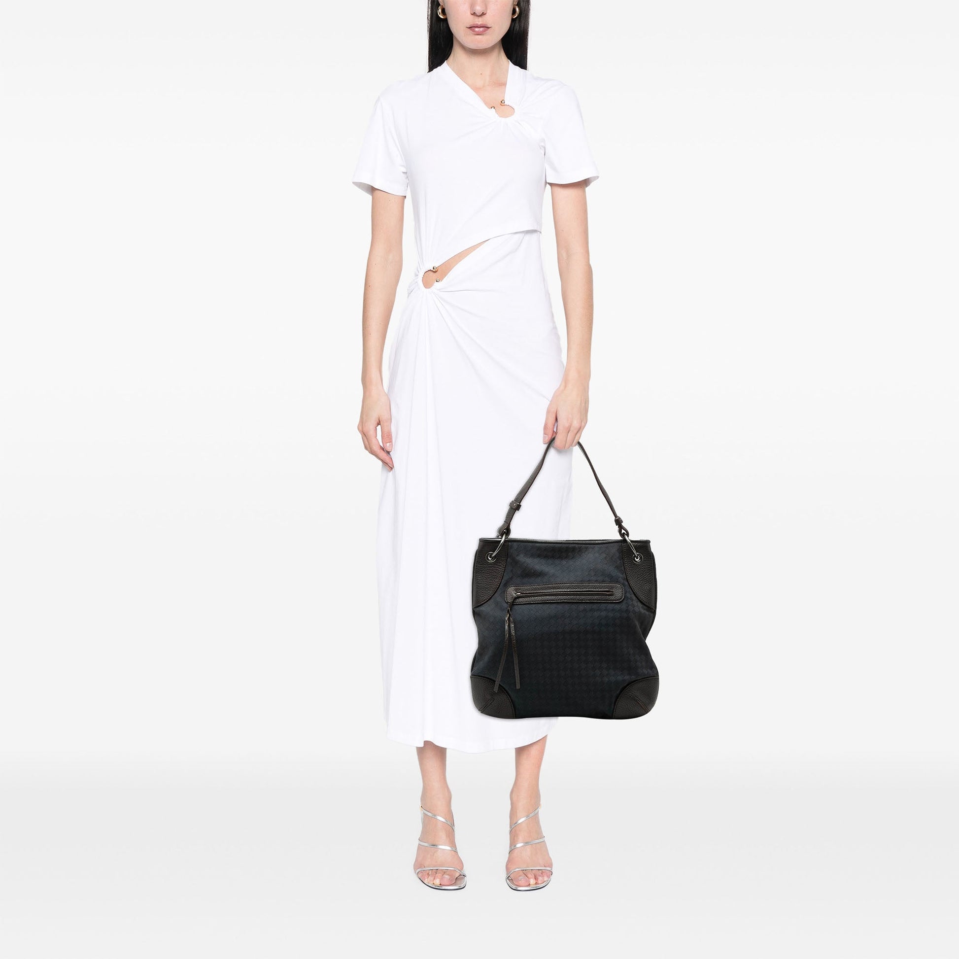 Bottega Veneta Intrecciato Canvas and Leather Hobo