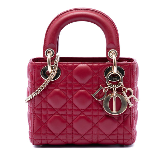 Dior Mini Lambskin Cannage Lady Dior