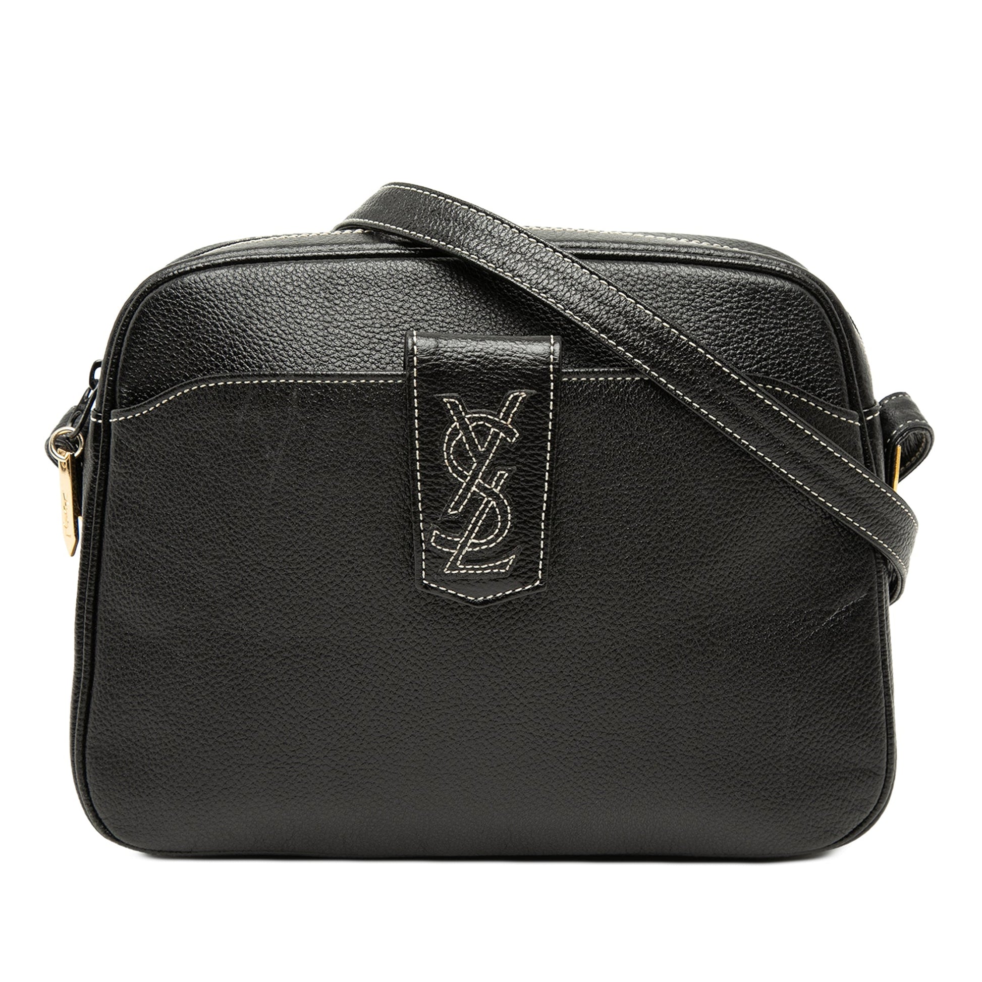 Saint Laurent Leather Monogram Crossbody