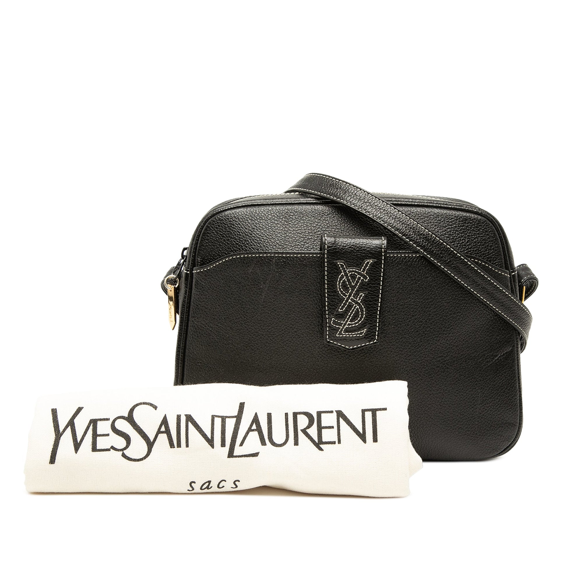 Saint Laurent Leather Monogram Crossbody