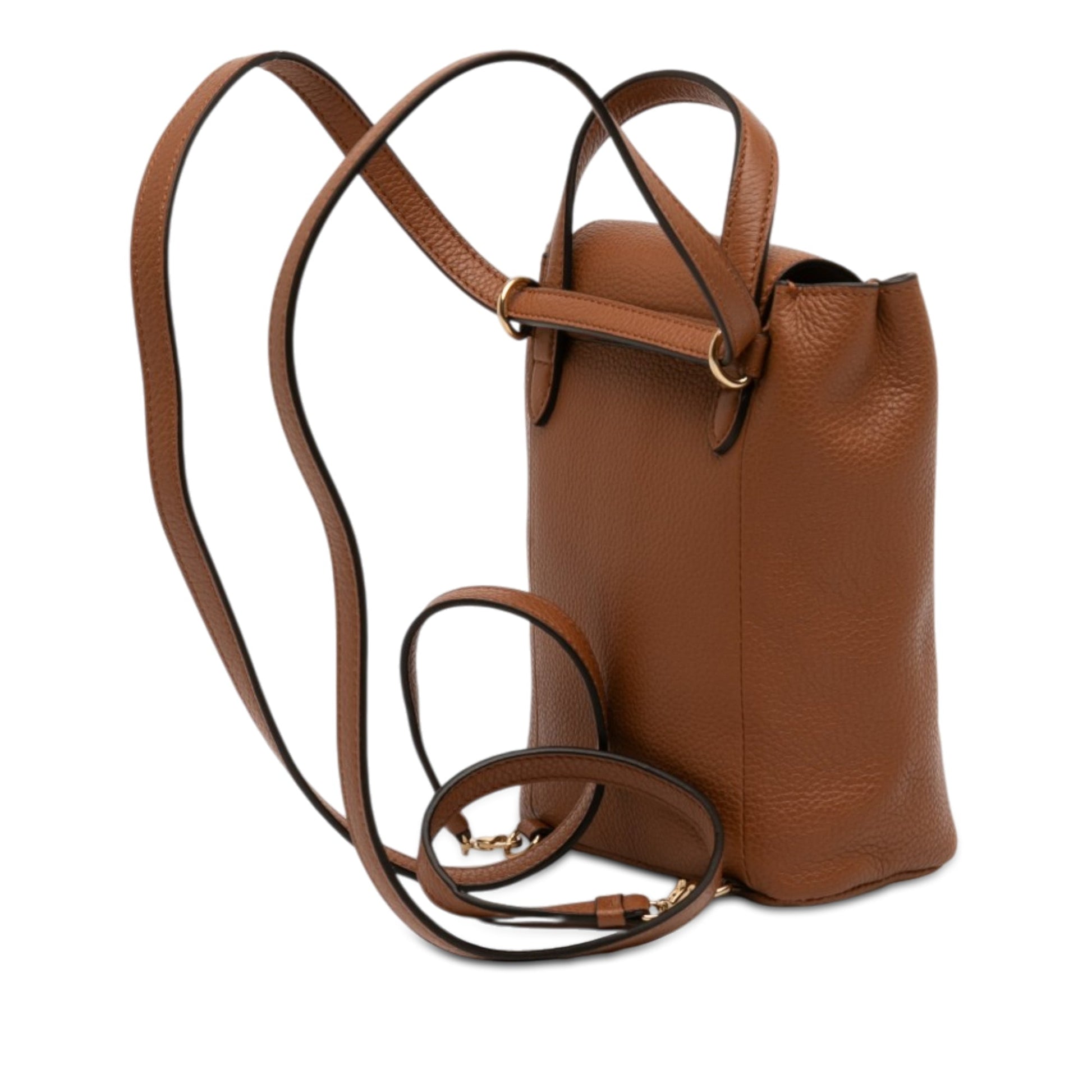 Ferragamo Mini Leather Double Gancini Backpack