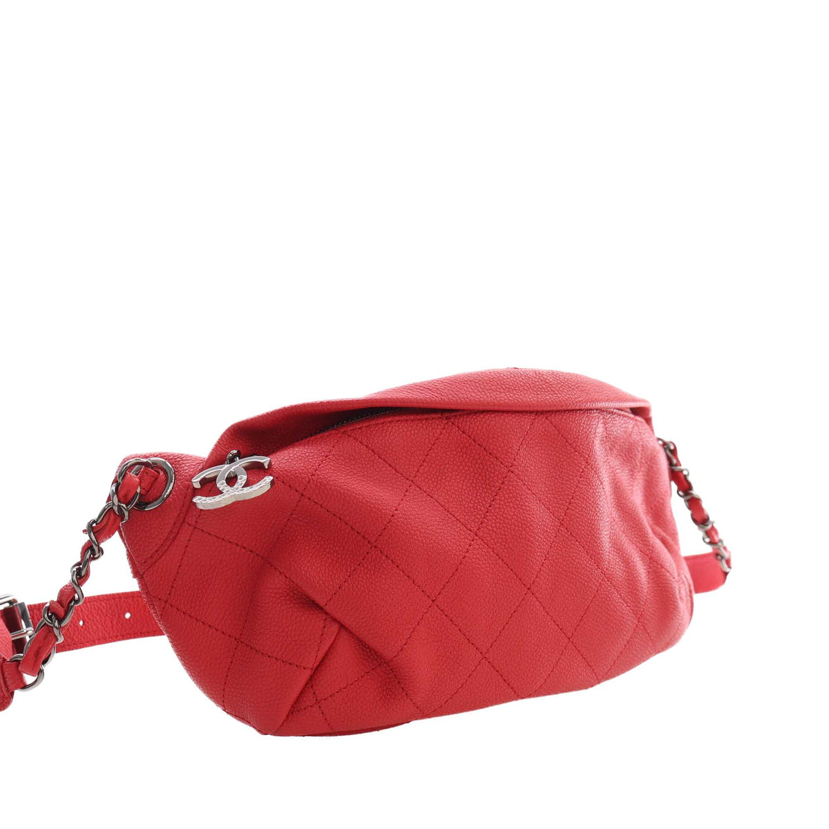Chanel Quilted Caviar Zip and Carry Waist Bag