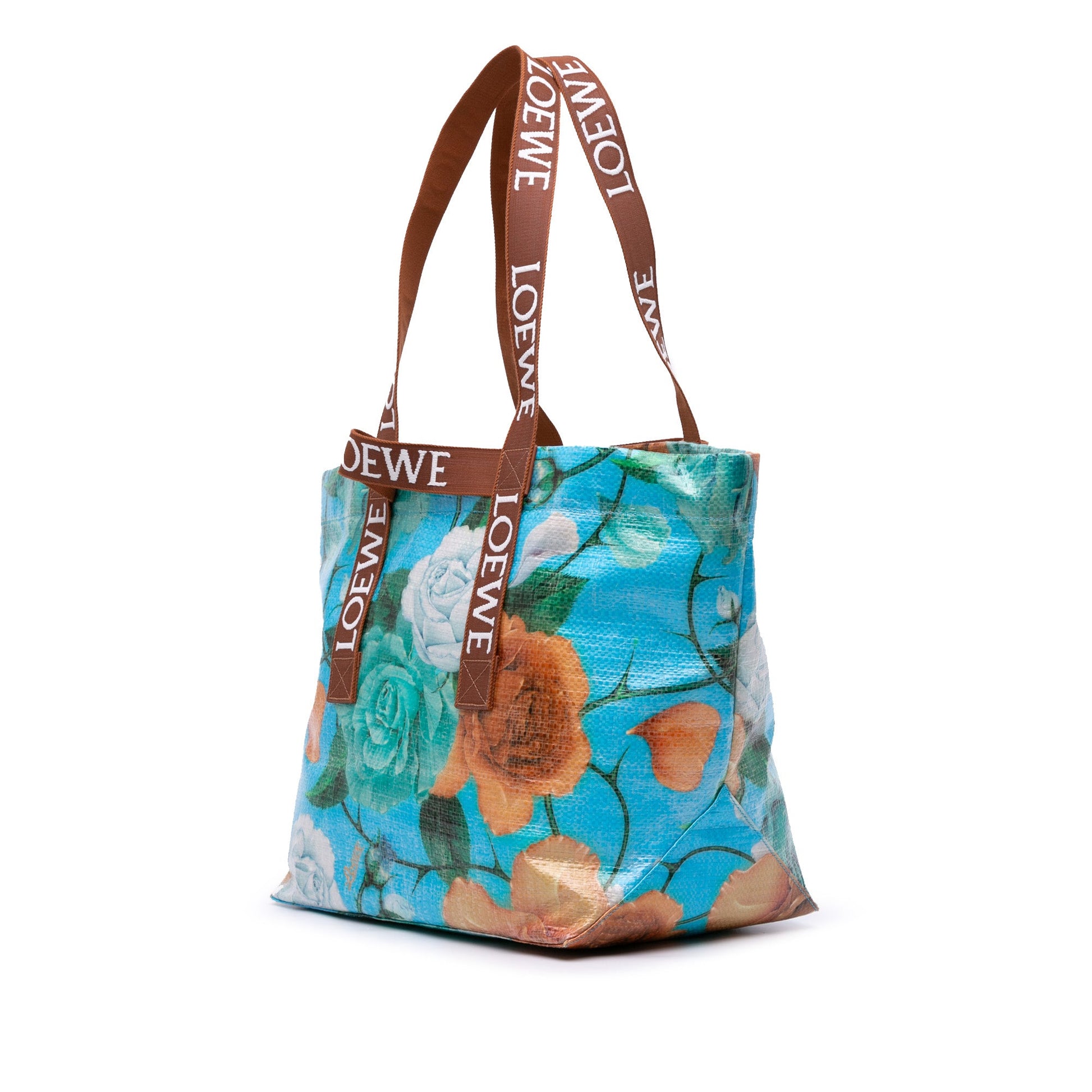 LOEWE Paulas Ibiza Printed Coated Canvas Fold Shopper Tote
