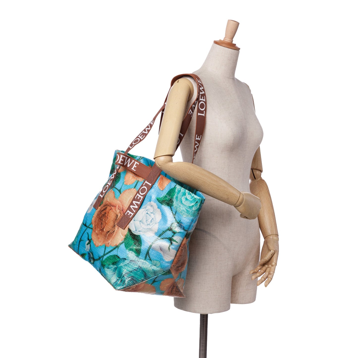 LOEWE Paulas Ibiza Printed Coated Canvas Fold Shopper Tote