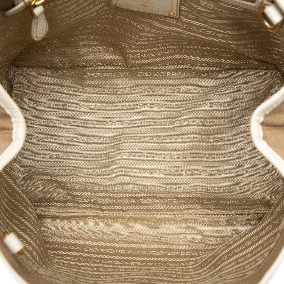 Prada Canvas Canapa Logo Bow Satchel