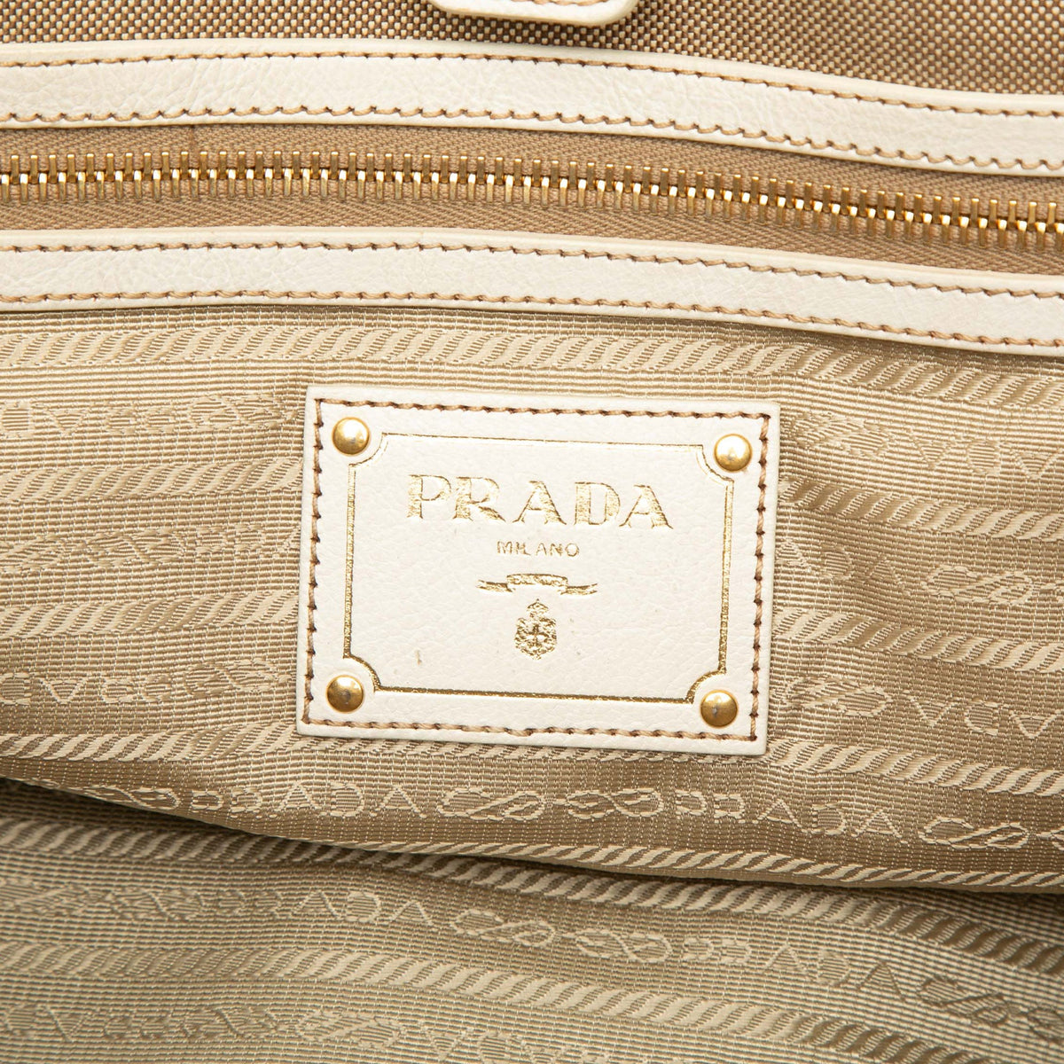 Prada Canvas Canapa Logo Bow Satchel