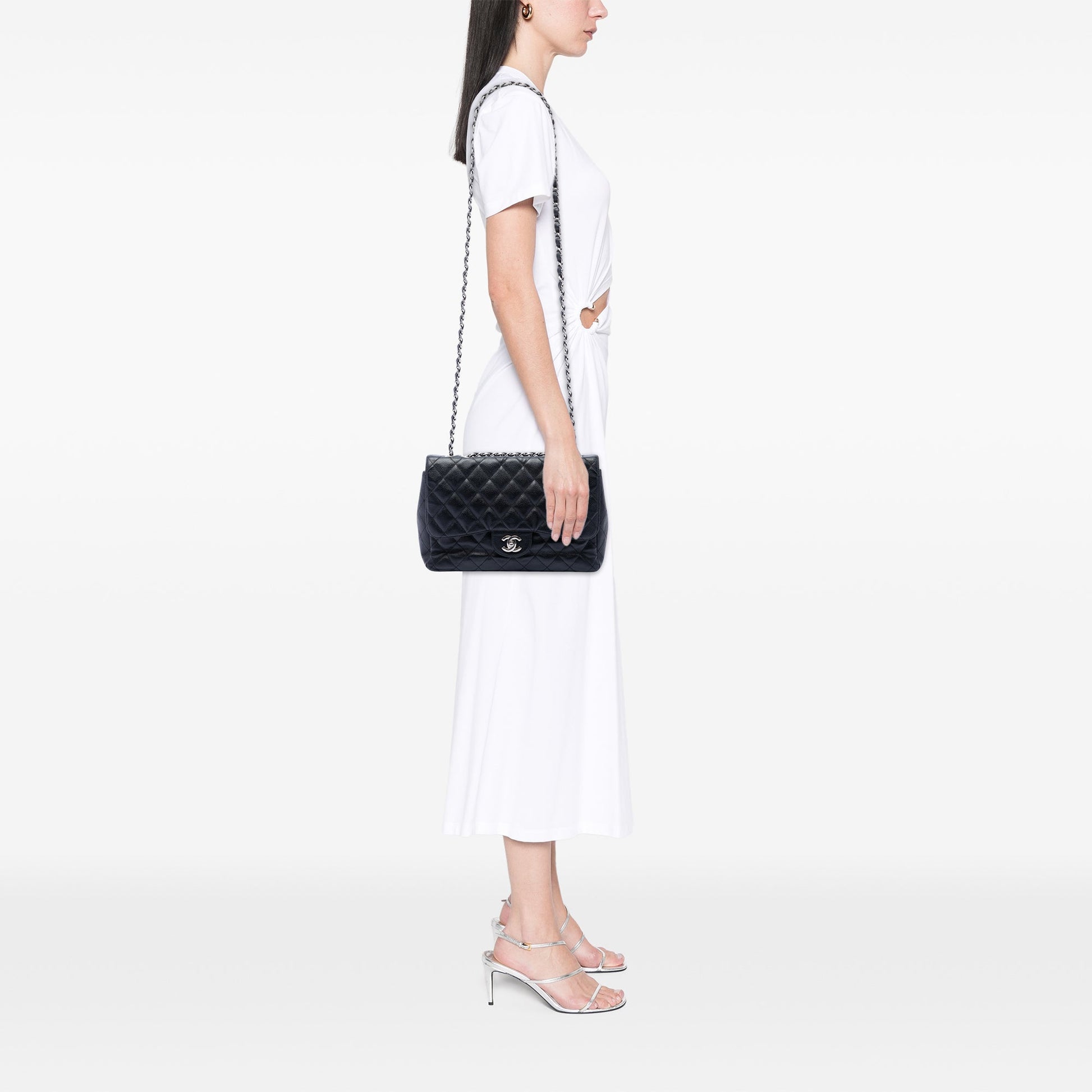 Chanel Jumbo Classic Caviar Single Flap